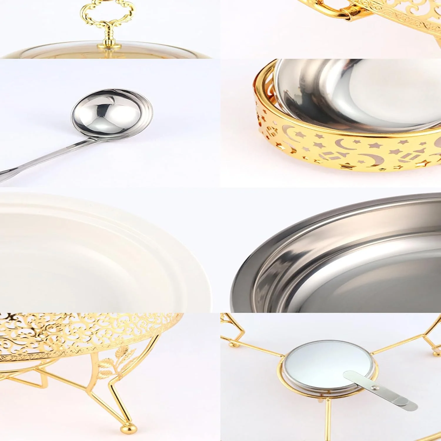 گرمکن غذا استیل ضد زنگ، ظروف گرمکن بوفه، ست بوفه مستطیلی، اجاق بوفه، ست گرمکن بوفه برای استفاده در منزل و رستوران (استیل ضد زنگ 4 لیتر) گرمکن غذا استیل ضد زنگ، ظروف گرمکن بوفه، ست بوفه مستطیلی، اجاق بوفه، ست گرمکن بوفه برای استفاده در منزل و رستوران (استیل ضد زنگ 4 لیتر)