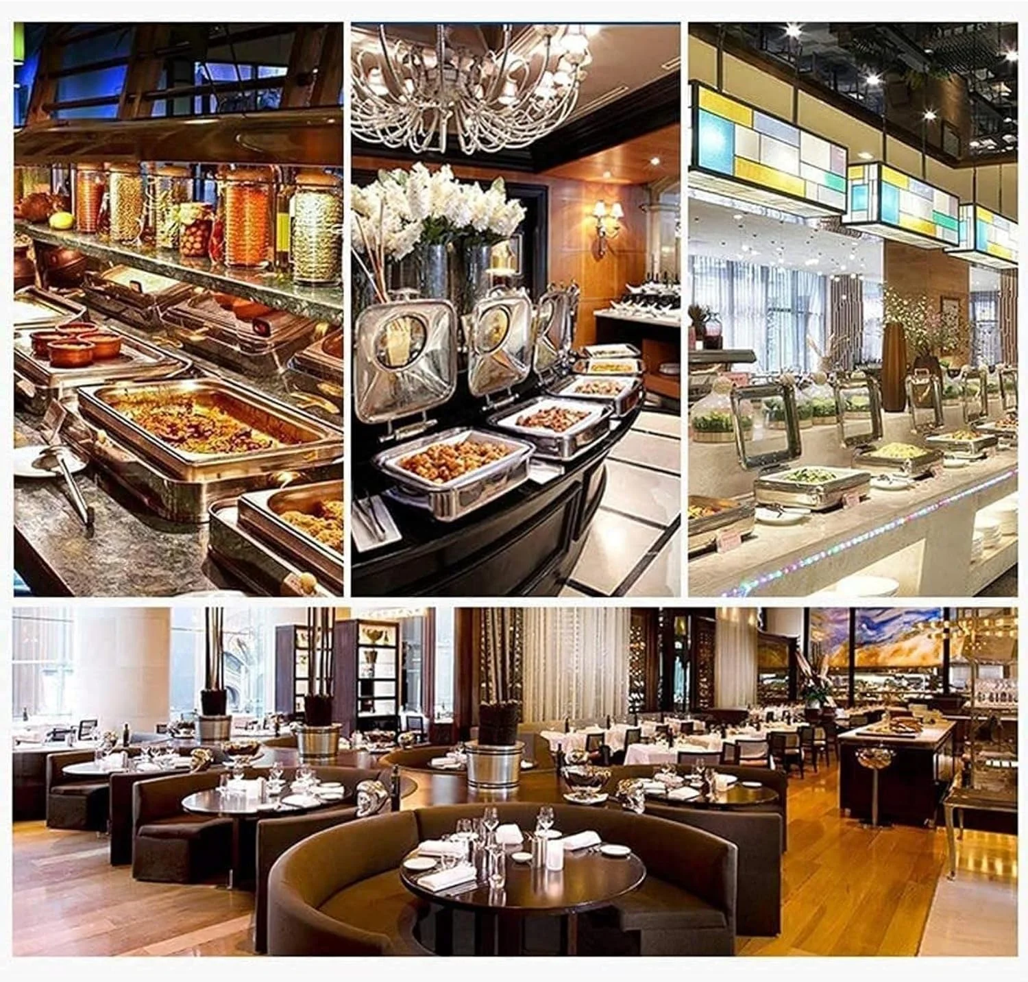 گرمکن غذا، ظرف گرمکن استیل ضد زنگ، ست ظرف گرمکن مستطیلی برای پذیرایی، بوفه و مهمانی گرمکن غذا، ظرف گرمکن استیل ضد زنگ، ست ظرف گرمکن مستطیلی برای پذیرایی، بوفه و مهمانی