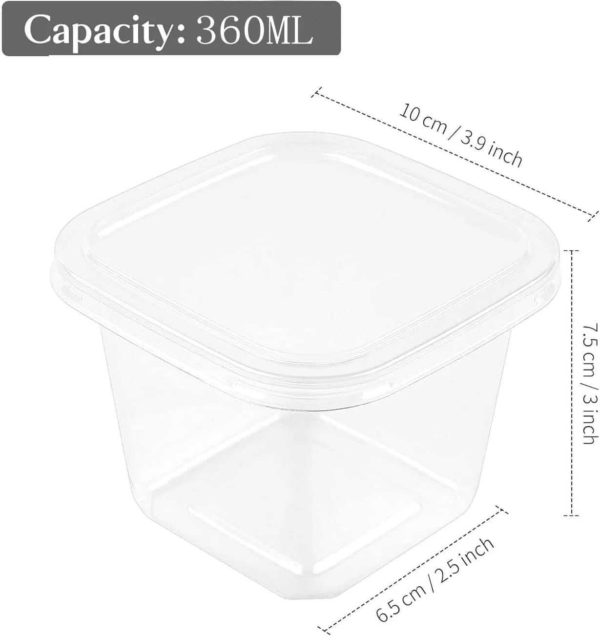ظروف دسر پلاستیکی Wubushan با درب 360 میلی لیتر، بسته 50 عددی ظروف دسر پلاستیکی مربعی، کاسه های دسر قابل استفاده مجدد، فنجان های پیش غذا برای دسرهای تیرامیسو پودینگ موس ظروف دسر پلاستیکی Wubushan با درب 360 میلی لیتر، بسته 50 عددی ظروف دسر پلاستیکی مربعی، کاسه های دسر قابل استفاده مجدد، فنجان های پیش غذا برای دسرهای تیرامیسو پودینگ موس