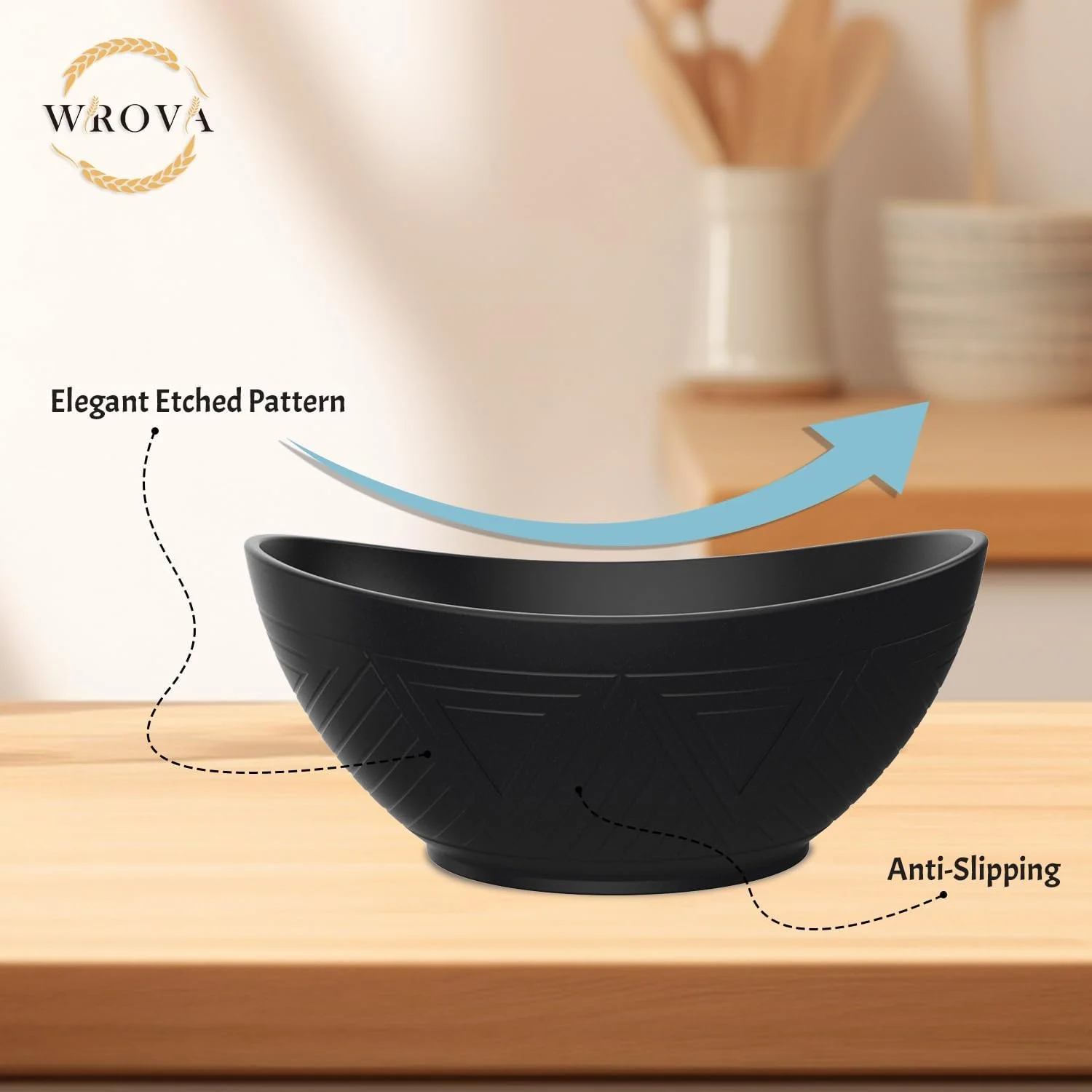 کاسه های 5 اینچی از جنس کاه گندم ورووا با طرح بافت دار - ست 4 عددی کاسه تنقلات 300 میلی لیتری - کاسه های دسر نشکن، قابل استفاده در مایکروویو، ماشین ظرفشویی و فریزر - کاسه های کوچک برای بستنی و سس. مشکی کاسه های 5 اینچی از جنس کاه گندم ورووا با طرح بافت دار - ست 4 عددی کاسه تنقلات 300 میلی لیتری - کاسه های دسر نشکن، قابل استفاده در مایکروویو، ماشین ظرفشویی و فریزر - کاسه های کوچک برای بستنی و سس. مشکی