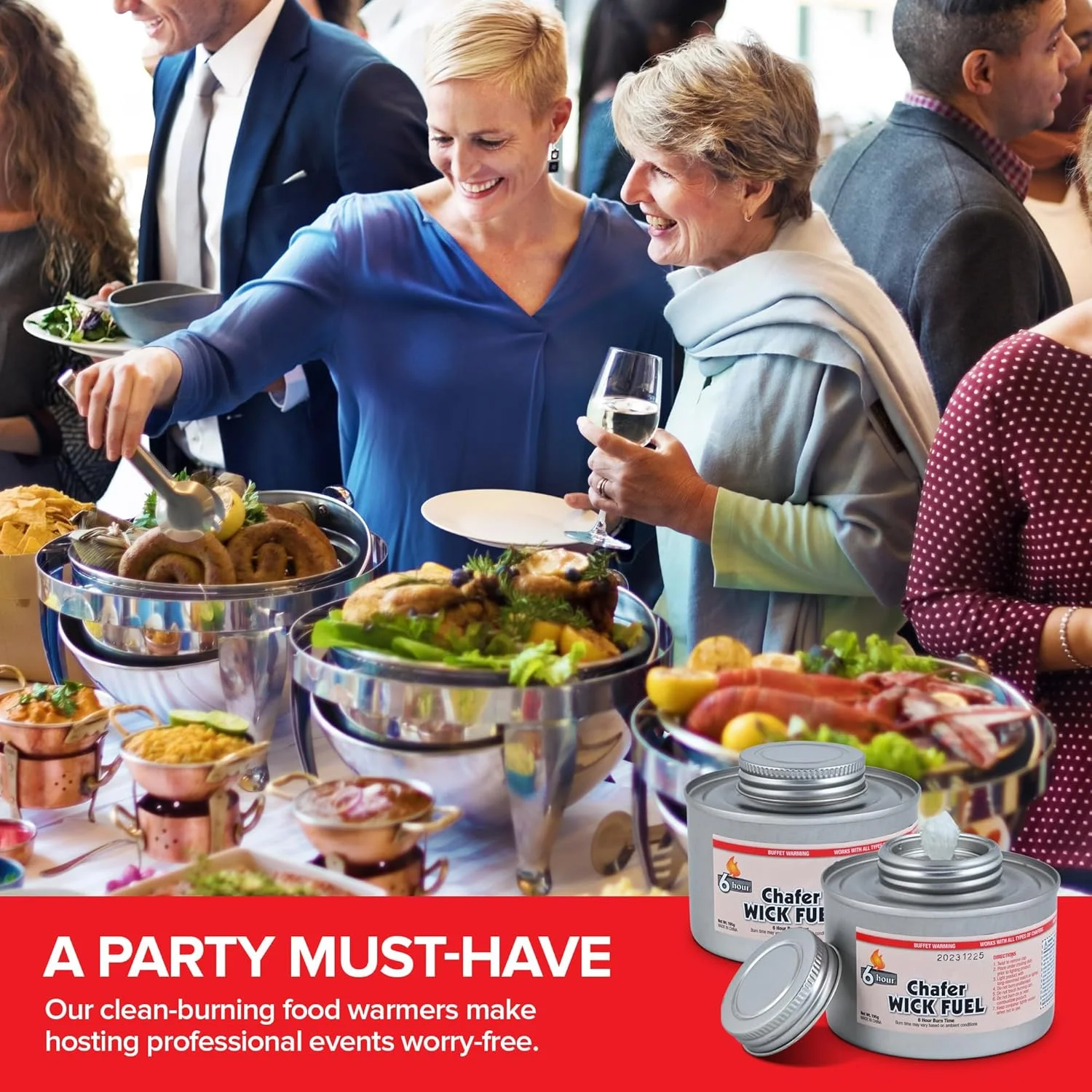 گرم نگهدارنده غذا 6 ساعته برای مهمانی ها (بسته 6 عددی)، قوطی های سوخت گرمایشی با فتیله و درب پیچی ایمنی، گرم نگهدارنده غذا برای بوفه ها، مهمانی ها، عروسی ها، مشعل های با ماندگاری طولانی برای گرم نگهدارنده غذا، بخاری غذا گرم نگهدارنده غذا 6 ساعته برای مهمانی ها (بسته 6 عددی)، قوطی های سوخت گرمایشی با فتیله و درب پیچی ایمنی، گرم نگهدارنده غذا برای بوفه ها، مهمانی ها، عروسی ها، مشعل های با ماندگاری طولانی برای گرم نگهدارنده غذا، بخاری غذا