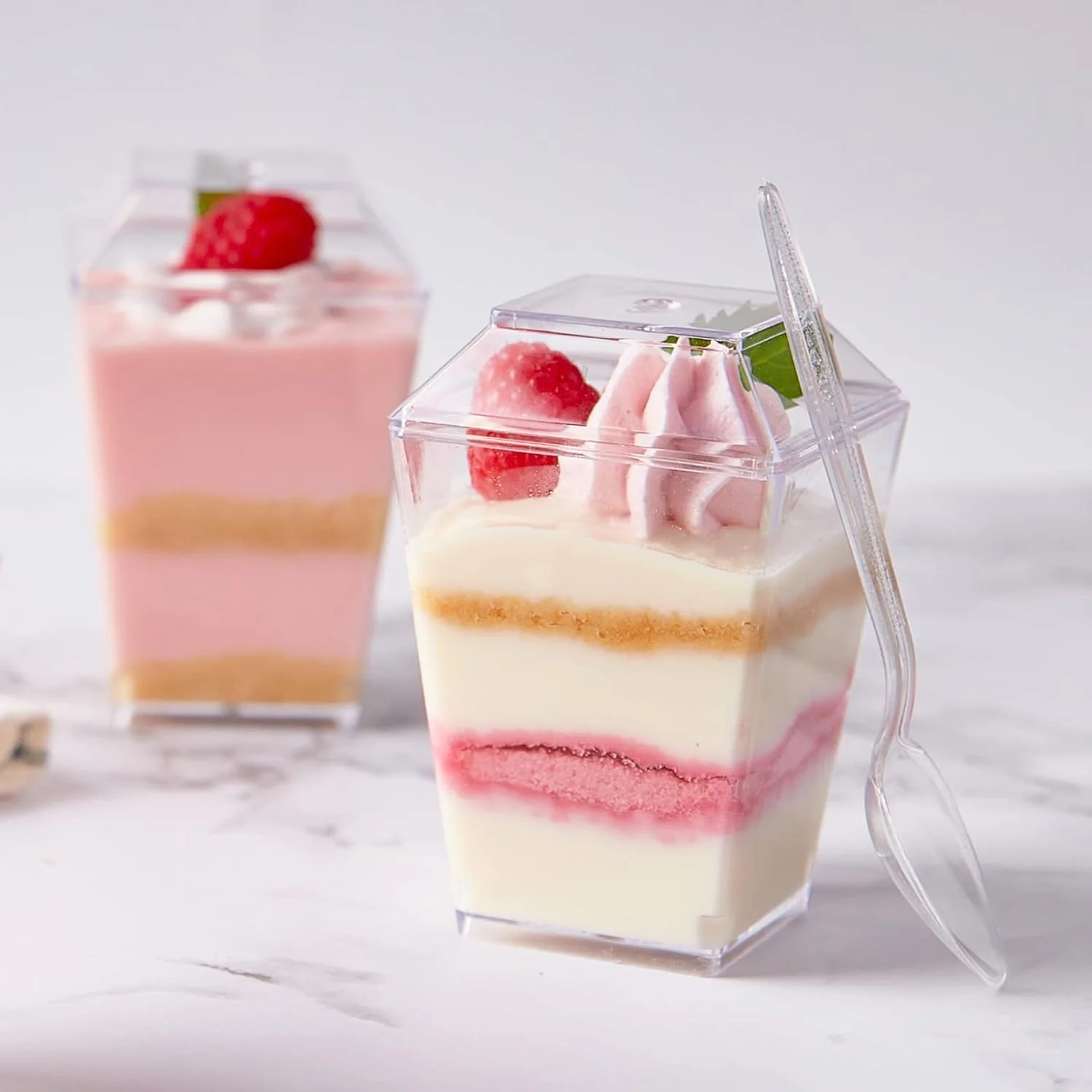 ظروف دسر پلاستیکی Wubushan، 160 میلی لیتر، بسته 30 عددی لیوان دسر پلاستیکی قابل استفاده مجدد، کاسه های دسر مربعی با درب و قاشق، لیوان های دسر برای دسرهای DIY پودینگ موس بستنی ظروف دسر پلاستیکی Wubushan، 160 میلی لیتر، بسته 30 عددی لیوان دسر پلاستیکی قابل استفاده مجدد، کاسه های دسر مربعی با درب و قاشق، لیوان های دسر برای دسرهای DIY پودینگ موس بستنی