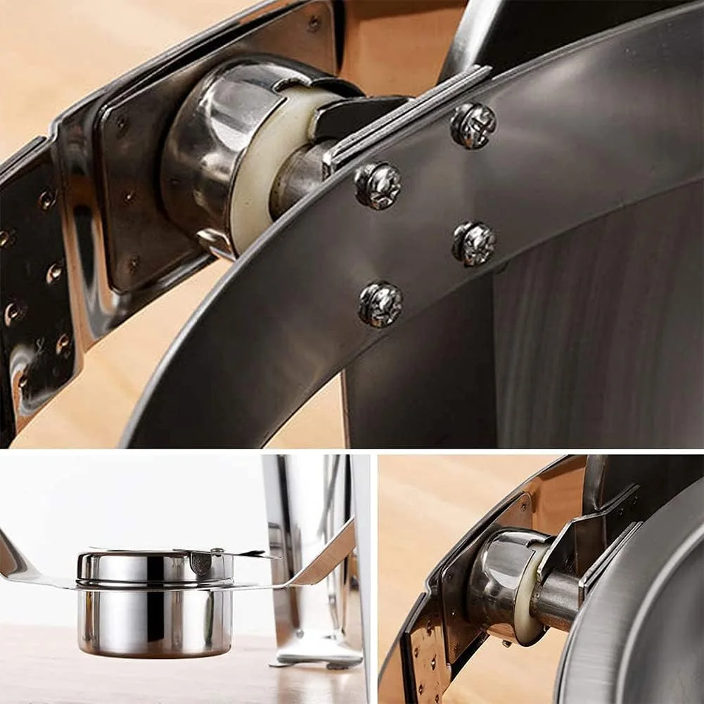 گرمکن بوفه گرد YQZ، اجاق الکلی استیل، گرمکن غذای کوچک خانگی/تجاری برای میز گرمکن بوفه گرد YQZ، اجاق الکلی استیل، گرمکن غذای کوچک خانگی/تجاری برای میز