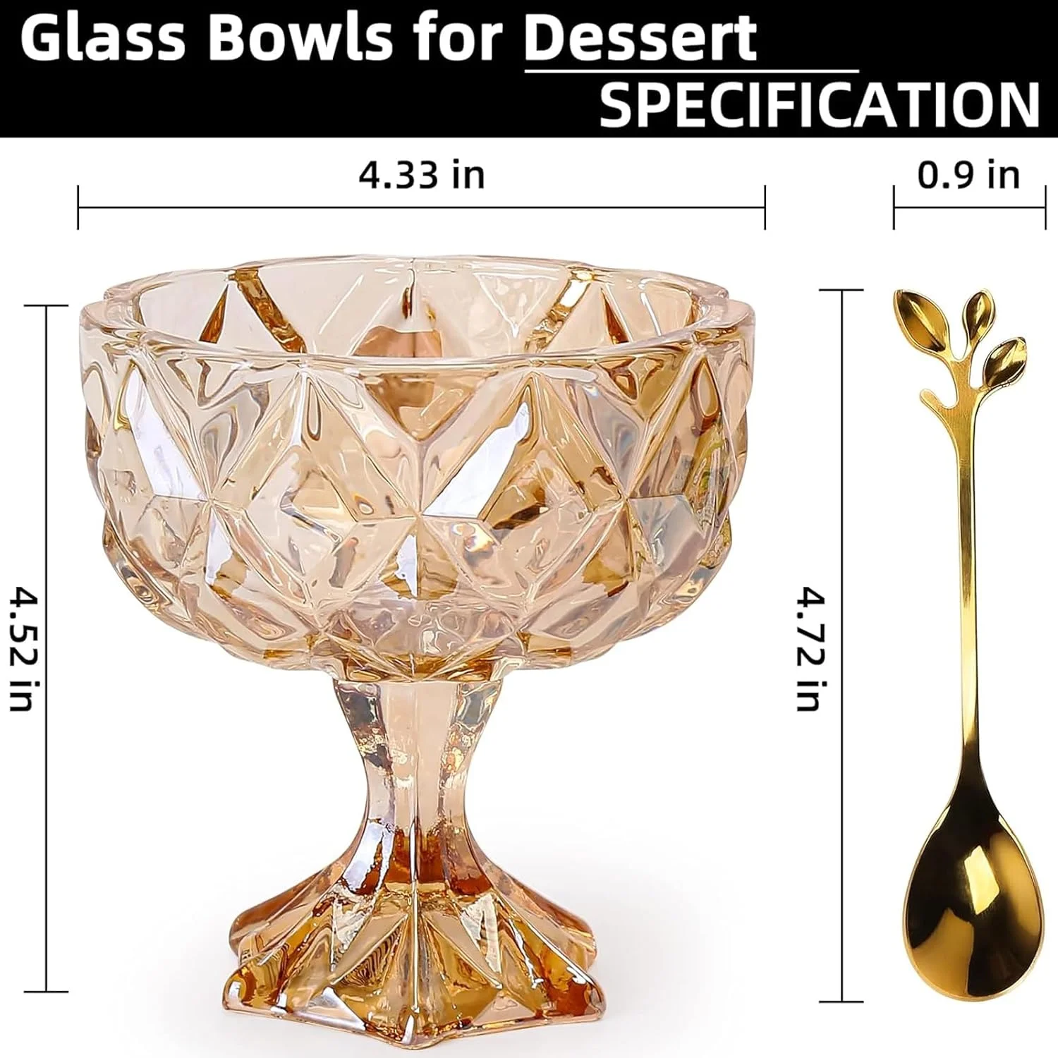 ظروف دسر شیشه ای یامی سم، لیوان های دسر پایه دار بستنی 280 میلی لیتری، لیوان های دسر شیشه ای برای ترافل، پارفه، بستنی خوری و آجیل خوری، ست 2 عددی، ظروف دسر شیشه ای با قاشق ظروف دسر شیشه ای یامی سم، لیوان های دسر پایه دار بستنی 280 میلی لیتری، لیوان های دسر شیشه ای برای ترافل، پارفه، بستنی خوری و آجیل خوری، ست 2 عددی، ظروف دسر شیشه ای با قاشق