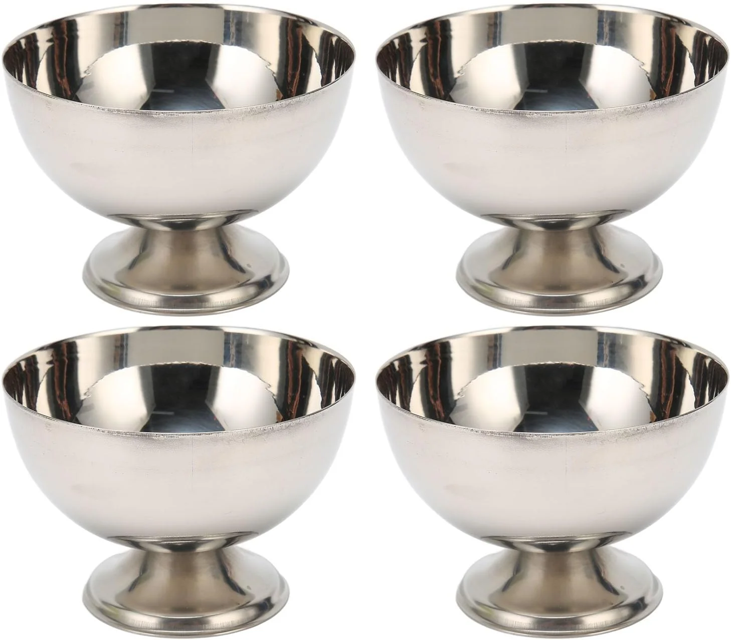 ست کاسه بستنی زودو، 4 عدد کاسه بستنی پایه دار استیل ضد زنگ، ست فنجان دسر قابل استفاده مجدد، فنجان ماست گرد پایه کوتاه با 4 چنگال برای بستنی، ساندی، میوه، میان وعده، سالاد، کوکتل ست کاسه بستنی زودو، 4 عدد کاسه بستنی پایه دار استیل ضد زنگ، ست فنجان دسر قابل استفاده مجدد، فنجان ماست گرد پایه کوتاه با 4 چنگال برای بستنی، ساندی، میوه، میان وعده، سالاد، کوکتل