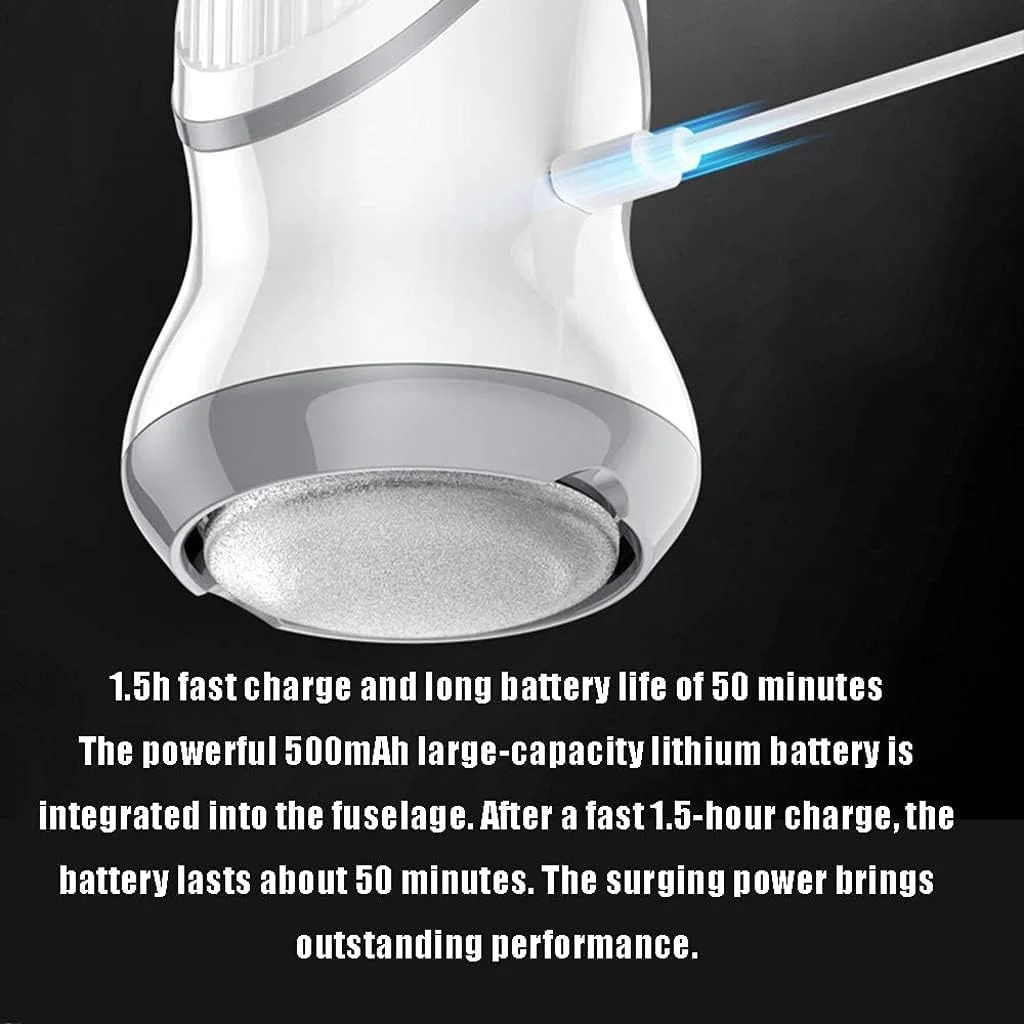 سوهان برقی پا NOOFIE با مکش و جذب پوست مرده، سوهان برقی پا از بین برنده پینه و پوست سخت، ابزار حرفه ای و قدرتمند پدیکور، دو سرعته، 1 عدد (2 عدد)