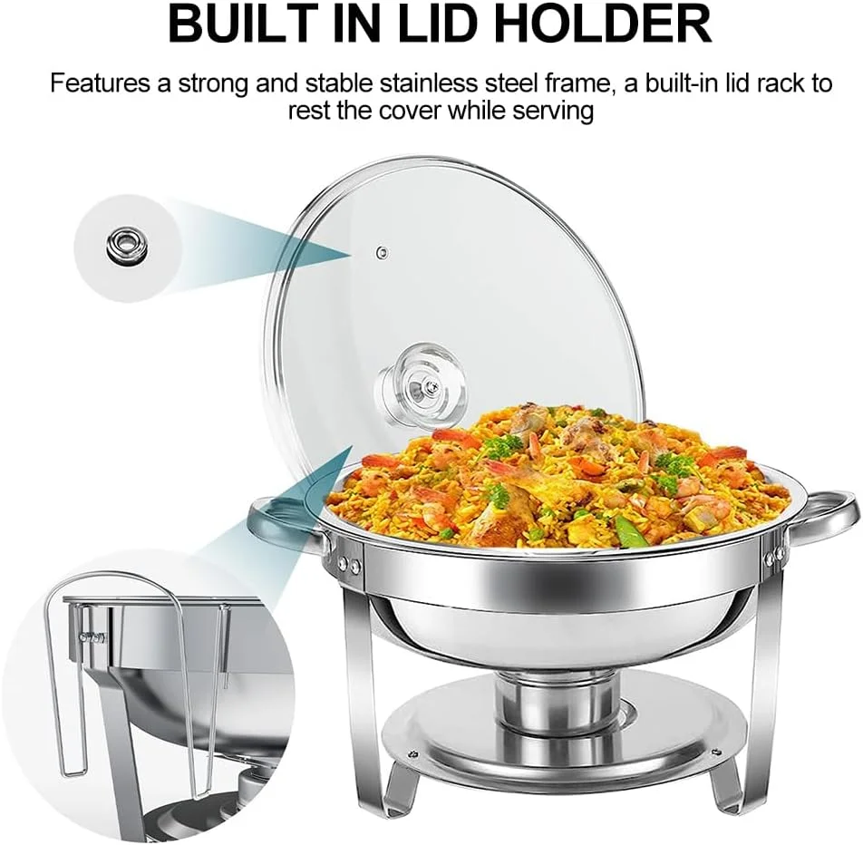 ست گرم نگهدارنده غذا زرتایلر، 4.5 لیتری 4 عددی، استیل ضد زنگ با درب شیشه ای، گرمکن گرد پذیرایی با درب، ظرف آب، پایه، جای سوخت، جای درب، قاشق (4 تکه) ست گرم نگهدارنده غذا زرتایلر، 4.5 لیتری 4 عددی، استیل ضد زنگ با درب شیشه ای، گرمکن گرد پذیرایی با درب، ظرف آب، پایه، جای سوخت، جای درب، قاشق (4 تکه)