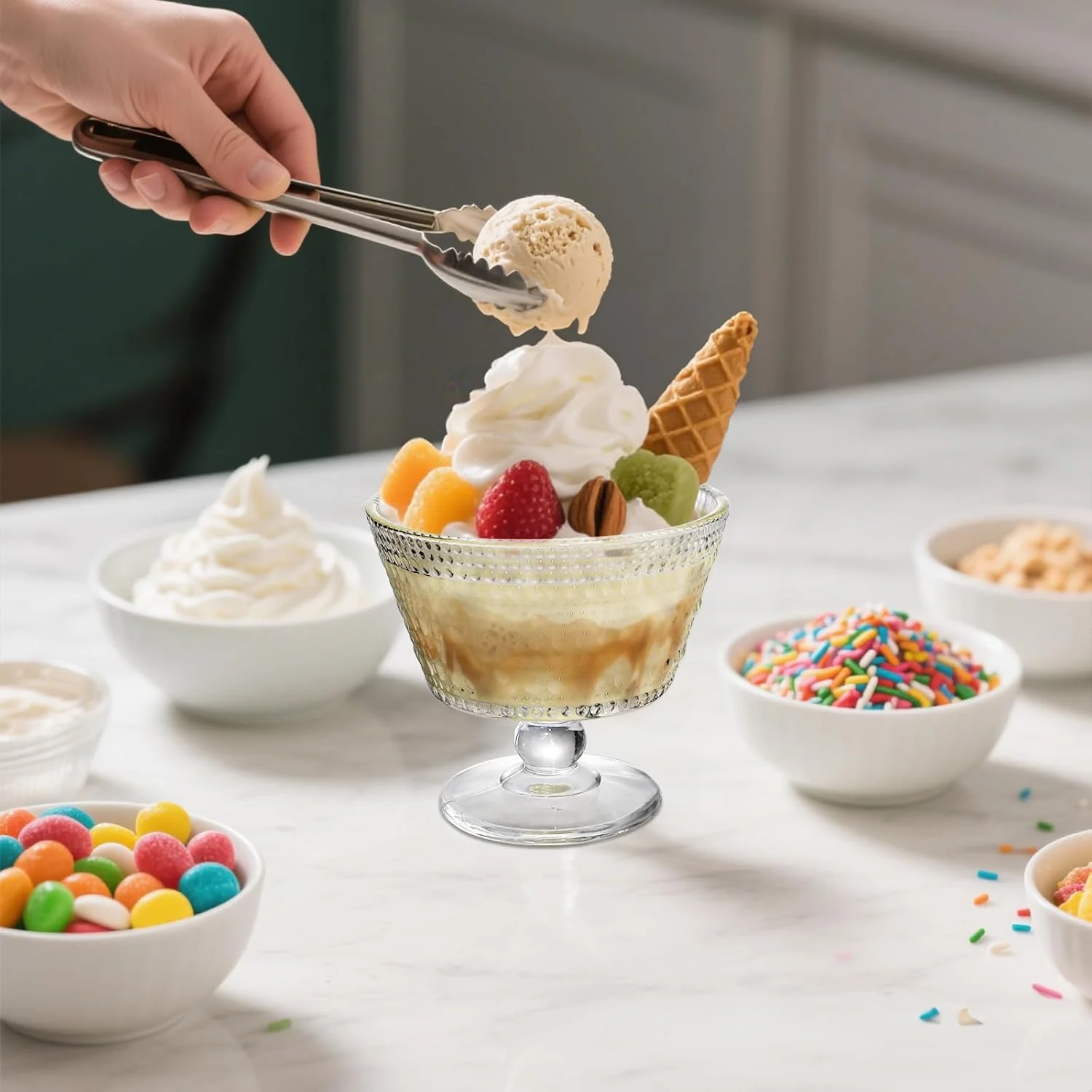 مجموعه 6 عددی کاسه بستنی شیشه ای ZOOFOX، فنجان های پارفه میوه پایه دار 350 میلی لیتری، کاسه های دسر شیشه ای طرح دار برای بستنی، اسموتی، میوه، سالاد، ماست، کوکتل، میان وعده مجموعه 6 عددی کاسه بستنی شیشه ای ZOOFOX، فنجان های پارفه میوه پایه دار 350 میلی لیتری، کاسه های دسر شیشه ای طرح دار برای بستنی، اسموتی، میوه، سالاد، ماست، کوکتل، میان وعده