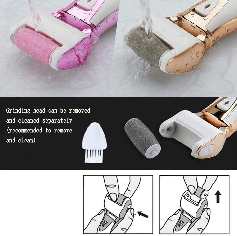 سوهان برقی پا NOOFIE، از بین برنده پینه پا، ابزار مراقبت از پا، سوهان مخملی صاف برای پوست های مرده، سفت و ترک خورده - (صورتی) سوهان برقی پا NOOFIE، از بین برنده پینه پا، ابزار مراقبت از پا، سوهان مخملی صاف برای پوست های مرده، سفت و ترک خورده - (صورتی)