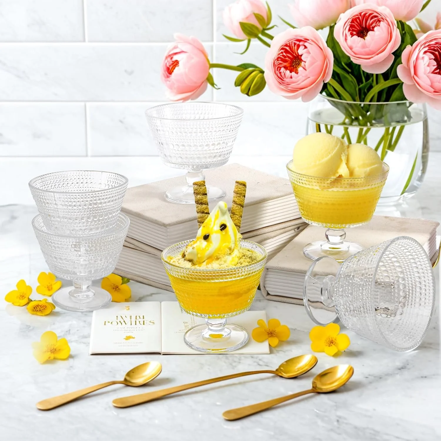 مجموعه 6 عددی کاسه بستنی شیشه ای ZOOFOX، فنجان های پارفه میوه پایه دار 350 میلی لیتری، کاسه های دسر شیشه ای طرح دار برای بستنی، اسموتی، میوه، سالاد، ماست، کوکتل، میان وعده مجموعه 6 عددی کاسه بستنی شیشه ای ZOOFOX، فنجان های پارفه میوه پایه دار 350 میلی لیتری، کاسه های دسر شیشه ای طرح دار برای بستنی، اسموتی، میوه، سالاد، ماست، کوکتل، میان وعده