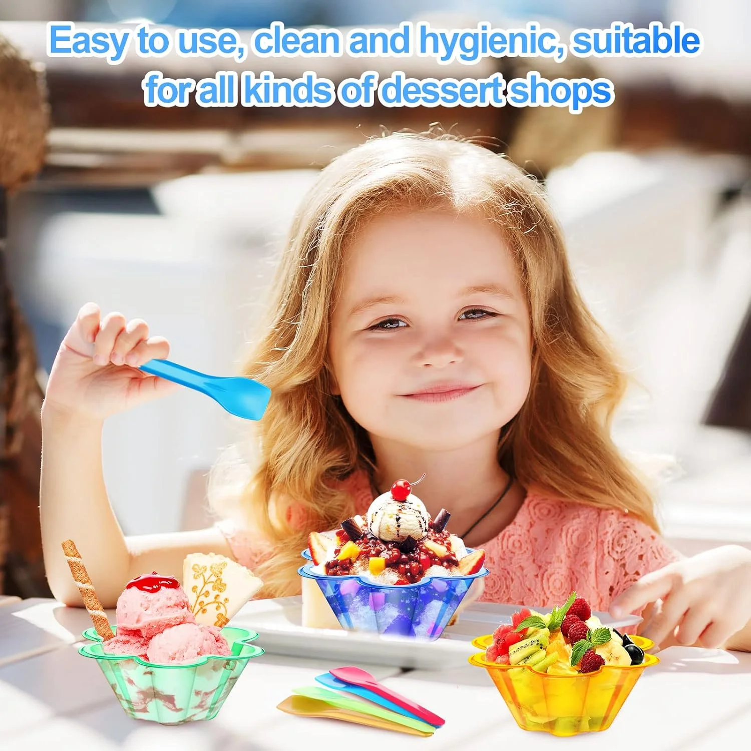 زوببه 400 عدد کاسه بستنی پلاستیکی 250 میلی لیتری به همراه قاشق، کاسه دسر پلاستیکی طرح گل رنگارنگ، کاسه پیش غذا یکبار مصرف، کاسه دسر برای بستنی، شکلات، آب نبات، میوه، ماست، 5 رنگ زوببه 400 عدد کاسه بستنی پلاستیکی 250 میلی لیتری به همراه قاشق، کاسه دسر پلاستیکی طرح گل رنگارنگ، کاسه پیش غذا یکبار مصرف، کاسه دسر برای بستنی، شکلات، آب نبات، میوه، ماست، 5 رنگ