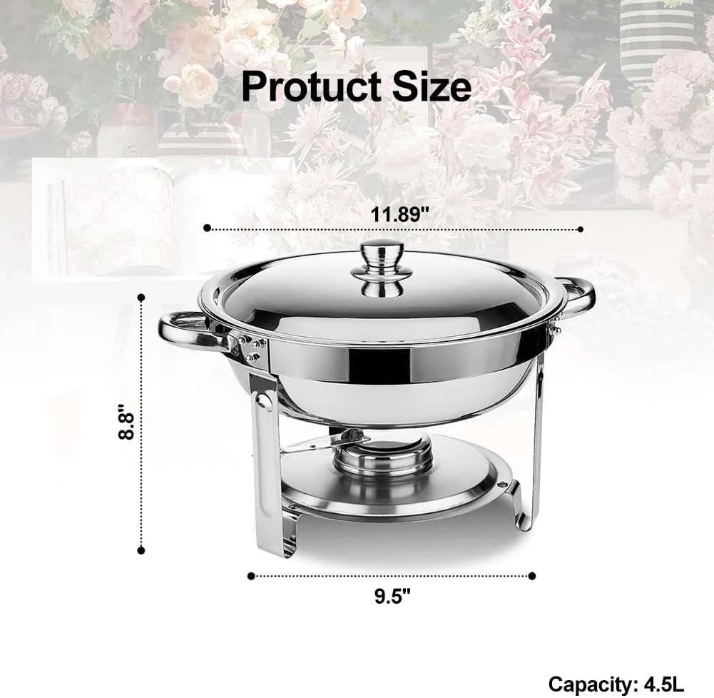 ست گرم نگهدارنده غذا زرتایلر، 4.5 لیتری 4 عددی، استیل ضد زنگ با درب شیشه ای، گرمکن گرد پذیرایی با درب، ظرف آب، پایه، جای سوخت، جای درب، قاشق (4 تکه) ست گرم نگهدارنده غذا زرتایلر، 4.5 لیتری 4 عددی، استیل ضد زنگ با درب شیشه ای، گرمکن گرد پذیرایی با درب، ظرف آب، پایه، جای سوخت، جای درب، قاشق (4 تکه)