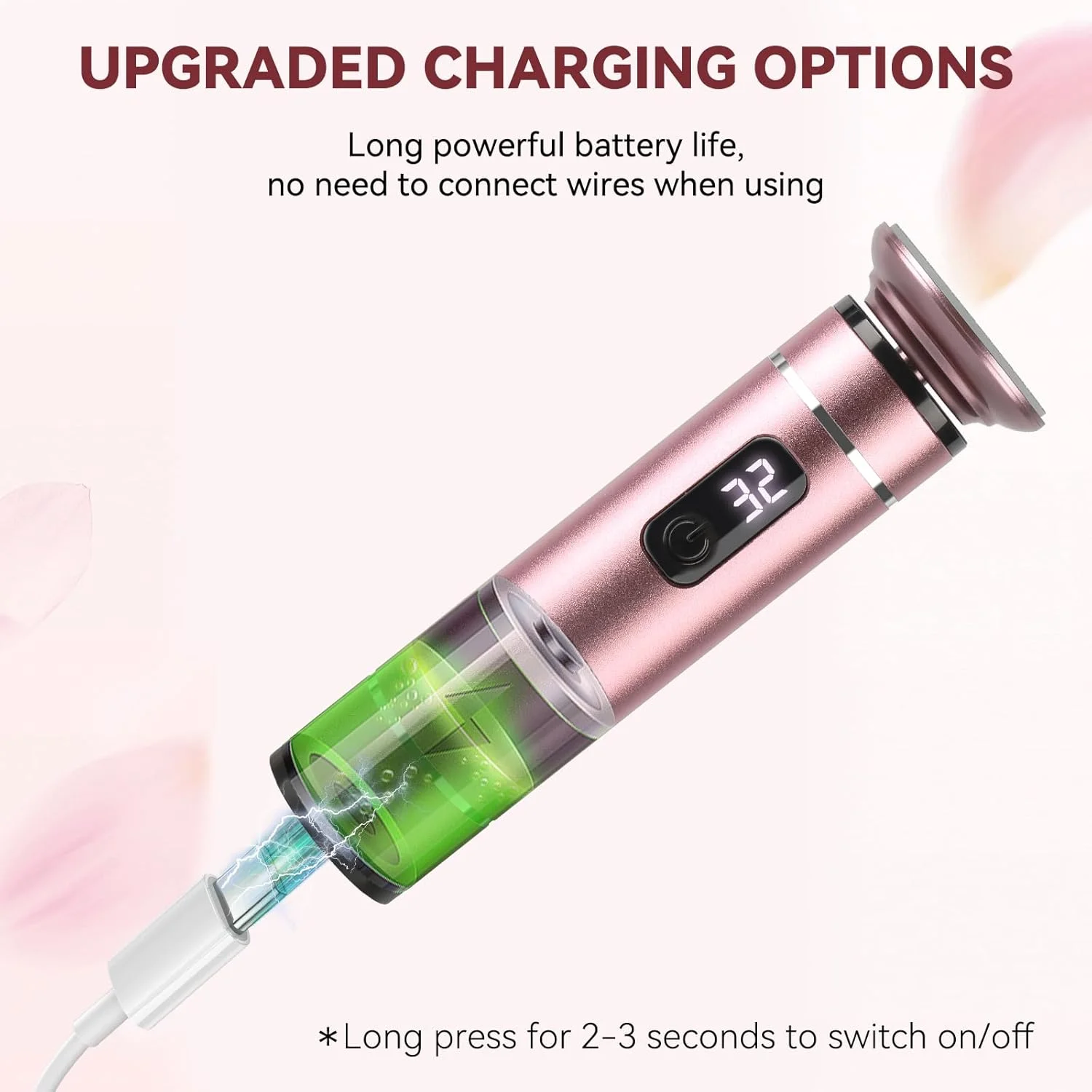 سوهان برقی قابل حمل پا با سر سنگ زنی نانو شیشه ای - از بین برنده پینه شارژی بی سیم برای پاهای صاف، شارژ بی سیم و پدیکور بدون درد سوهان برقی قابل حمل پا با سر سنگ زنی نانو شیشه ای - از بین برنده پینه شارژی بی سیم برای پاهای صاف، شارژ بی سیم و پدیکور بدون درد