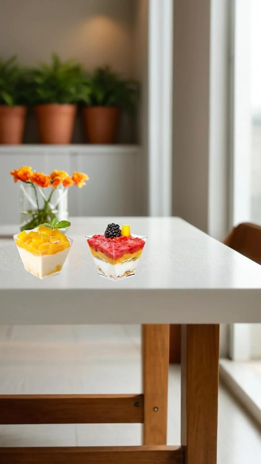 شیرین سون بسته 50 عددی مینی فنجان دسر پلاستیکی شفاف با قاشق، ایده آل برای مهمانی های تست و پیش غذا، فنجان های پارفه مربعی قابل استفاده مجدد برای دسر و موارد دیگر، فنجان های 60 میلی لیتری شیرین سون بسته 50 عددی مینی فنجان دسر پلاستیکی شفاف با قاشق، ایده آل برای مهمانی های تست و پیش غذا، فنجان های پارفه مربعی قابل استفاده مجدد برای دسر و موارد دیگر، فنجان های 60 میلی لیتری