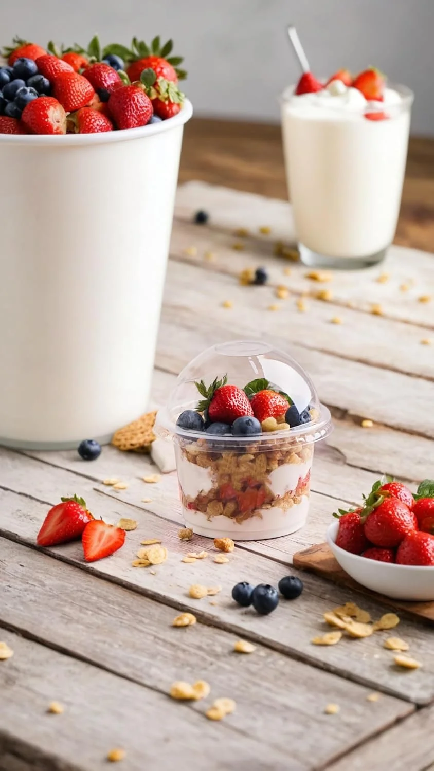 ظروف دسر شفاف Sweet Seven، بسته 100 عددی، همراه با درب گنبدی - ظروف مهمانی چند منظوره برای نوشیدنی های سرد، بستنی، کیک فنجانی، پارفه (250 میلی لیتر) ظروف دسر شفاف Sweet Seven، بسته 100 عددی، همراه با درب گنبدی - ظروف مهمانی چند منظوره برای نوشیدنی های سرد، بستنی، کیک فنجانی، پارفه (250 میلی لیتر)