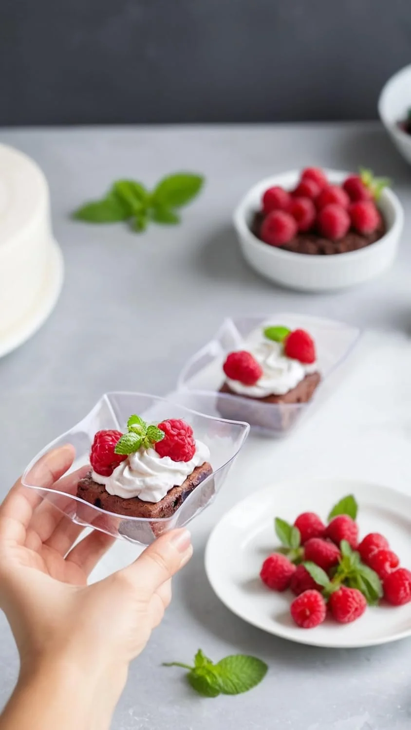 ظروف دسر مینی 50 عددی Sweet Seven با قاشق - ست پذیرایی مهمانی شفاف و قابل استفاده مجدد برای پیش غذا و اردور ظروف دسر مینی 50 عددی Sweet Seven با قاشق - ست پذیرایی مهمانی شفاف و قابل استفاده مجدد برای پیش غذا و اردور