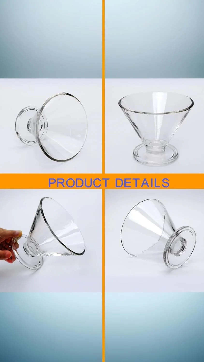 ظروف دسر شیشه ای شفاف سوییت سون - ست 6 عددی | فنجان های بستنی شیک 177 میلی لیتری برای بستنی، میان وعده، غلات، میوه و پودینگ ظروف دسر شیشه ای شفاف سوییت سون - ست 6 عددی | فنجان های بستنی شیک 177 میلی لیتری برای بستنی، میان وعده، غلات، میوه و پودینگ