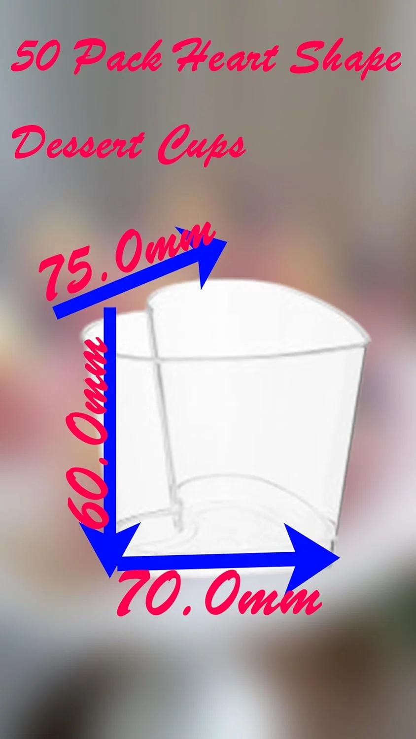 ظروف دسر قلبی شکل Sweet seven بسته 50 عددی - ظروف دسر مینی پلاستیکی قابل استفاده مجدد 150 میلی لیتری برای پودینگ، موس و موارد دیگر - ایده آل برای مهمانی های دسر ظروف دسر قلبی شکل Sweet seven بسته 50 عددی - ظروف دسر مینی پلاستیکی قابل استفاده مجدد 150 میلی لیتری برای پودینگ، موس و موارد دیگر - ایده آل برای مهمانی های دسر