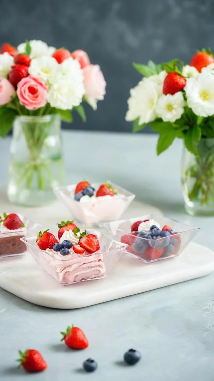 ظروف دسر مینی 50 عددی Sweet Seven با قاشق - ست پذیرایی مهمانی شفاف و قابل استفاده مجدد برای پیش غذا و اردور ظروف دسر مینی 50 عددی Sweet Seven با قاشق - ست پذیرایی مهمانی شفاف و قابل استفاده مجدد برای پیش غذا و اردور