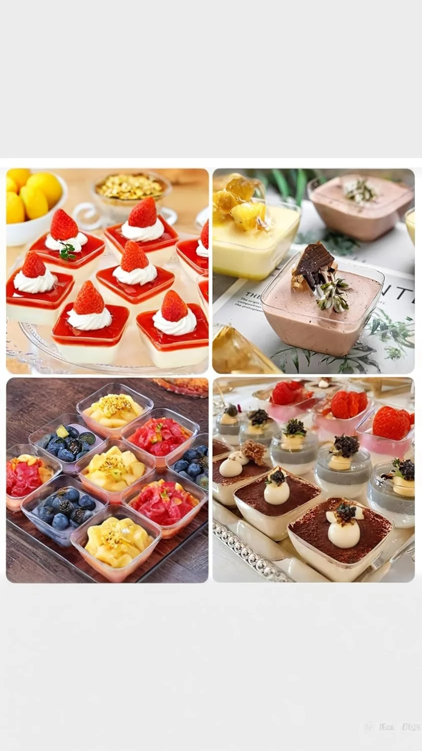 ظروف دسر مینیاتوری 100 عددی Sweet Seven همراه با قاشق - کاسه های شفاف یکبار مصرف 2 اونسی برای دسرهای شیک، ایده آل برای مهمانی ها و مناسبت های خاص ظروف دسر مینیاتوری 100 عددی Sweet Seven همراه با قاشق - کاسه های شفاف یکبار مصرف 2 اونسی برای دسرهای شیک، ایده آل برای مهمانی ها و مناسبت های خاص