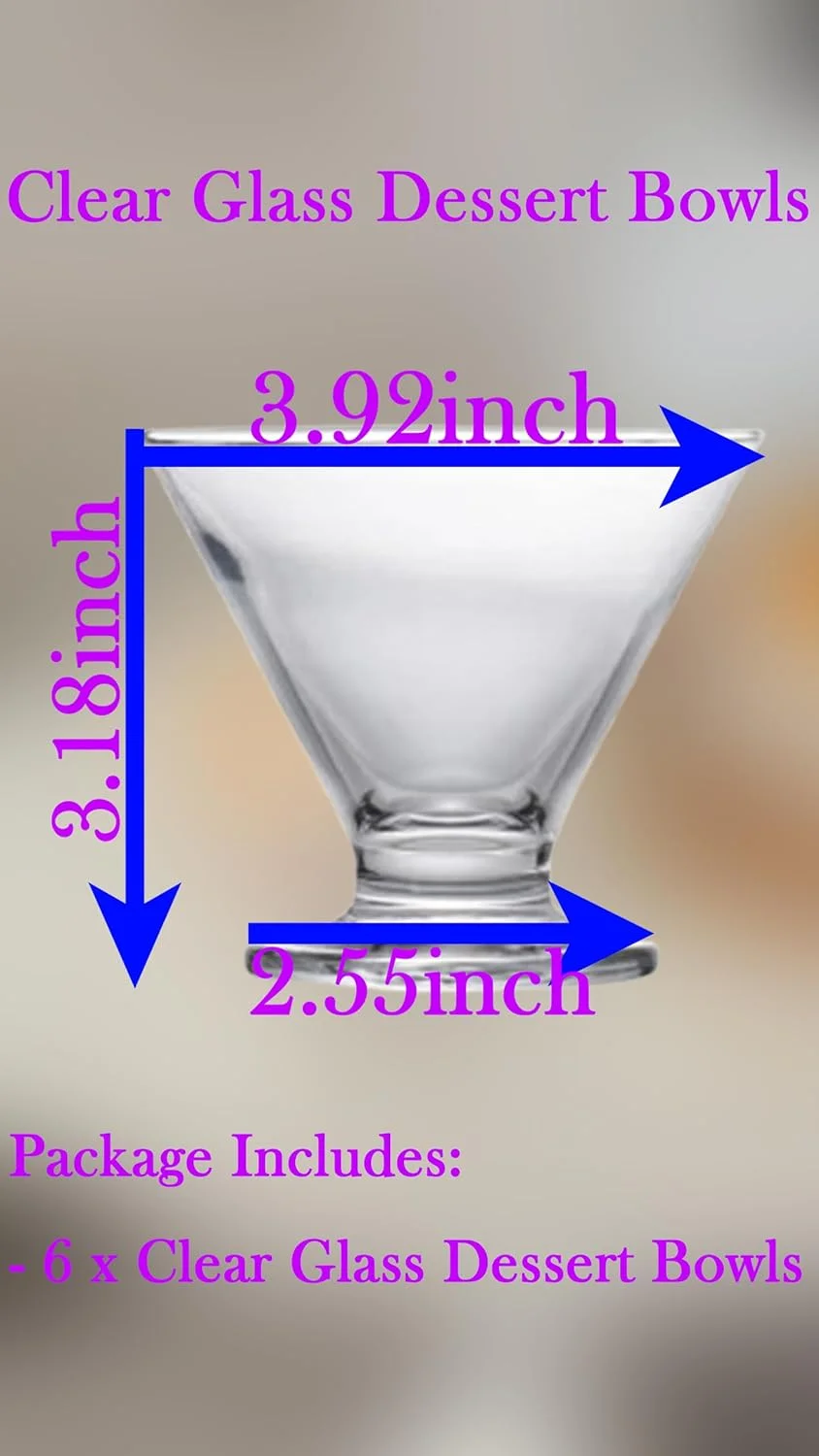 ظروف دسر شیشه ای شفاف سوییت سون - ست 6 عددی | فنجان های بستنی شیک 177 میلی لیتری برای بستنی، میان وعده، غلات، میوه و پودینگ ظروف دسر شیشه ای شفاف سوییت سون - ست 6 عددی | فنجان های بستنی شیک 177 میلی لیتری برای بستنی، میان وعده، غلات، میوه و پودینگ