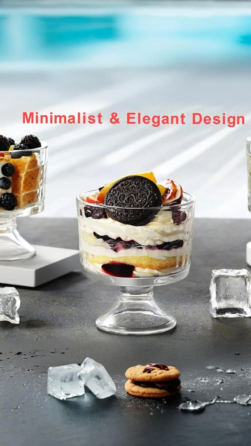 ست 4 عددی کاسه دسر پایه دار کریستالی سوییت سون، مناسب بستنی، دسر، پارفه، میلک شیک، میوه، پودینگ، تنقلات، غلات و آجیل - 290 میلی لیتر ست 4 عددی کاسه دسر پایه دار کریستالی سوییت سون، مناسب بستنی، دسر، پارفه، میلک شیک، میوه، پودینگ، تنقلات، غلات و آجیل - 290 میلی لیتر