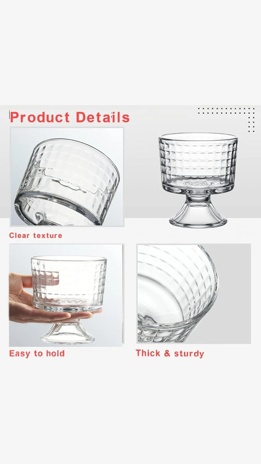 ست 4 عددی کاسه دسر پایه دار کریستالی سوییت سون، مناسب بستنی، دسر، پارفه، میلک شیک، میوه، پودینگ، تنقلات، غلات و آجیل - 290 میلی لیتر ست 4 عددی کاسه دسر پایه دار کریستالی سوییت سون، مناسب بستنی، دسر، پارفه، میلک شیک، میوه، پودینگ، تنقلات، غلات و آجیل - 290 میلی لیتر