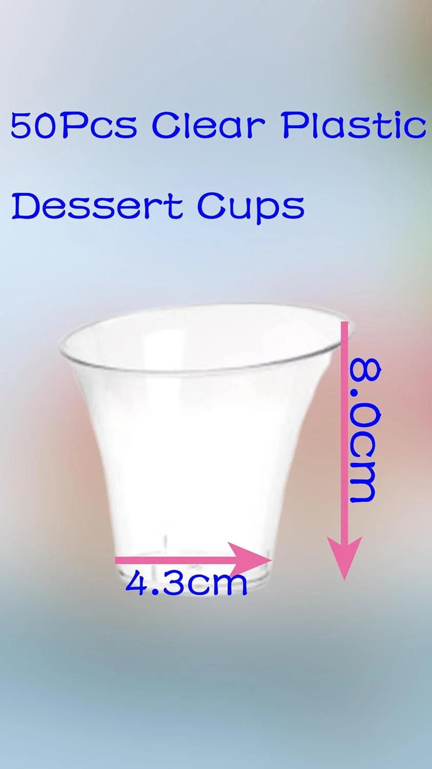 ظروف دسر پلاستیکی شفاف Sweet seven، بسته 50 عددی - ظروف پارفیت گرد مورب 140 میلی لیتری برای دسر، پودینگ، موس، مهمانی ظروف دسر پلاستیکی شفاف Sweet seven، بسته 50 عددی - ظروف پارفیت گرد مورب 140 میلی لیتری برای دسر، پودینگ، موس، مهمانی