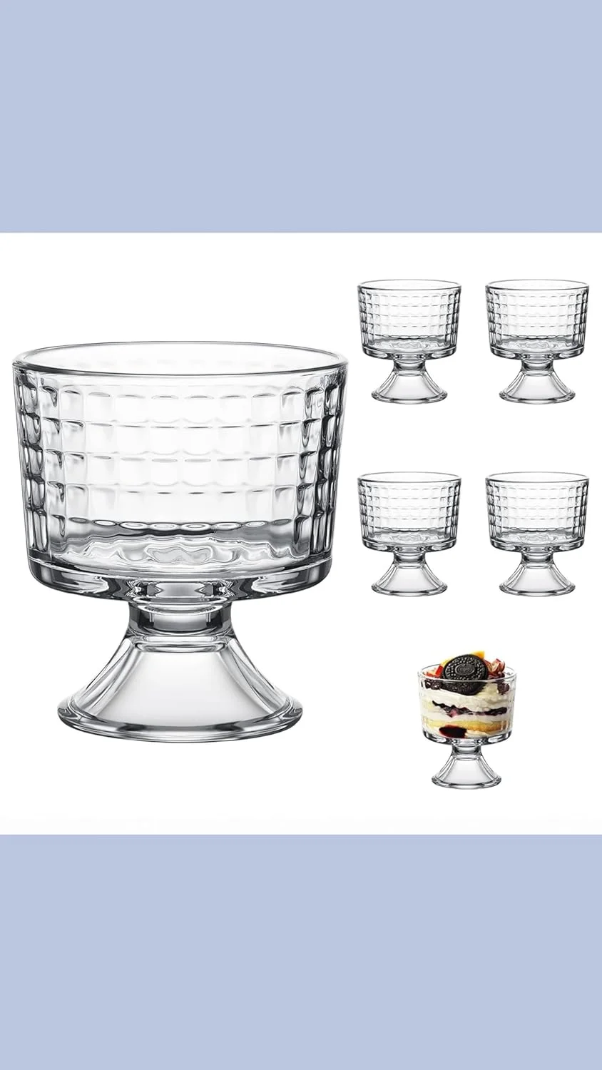 ست 4 عددی کاسه دسر پایه دار کریستالی سوییت سون، مناسب بستنی، دسر، پارفه، میلک شیک، میوه، پودینگ، تنقلات، غلات و آجیل - 290 میلی لیتر ست 4 عددی کاسه دسر پایه دار کریستالی سوییت سون، مناسب بستنی، دسر، پارفه، میلک شیک، میوه، پودینگ، تنقلات، غلات و آجیل - 290 میلی لیتر