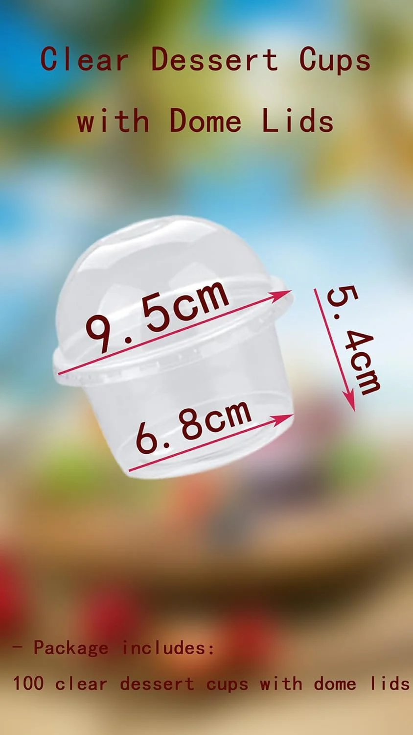 ظروف دسر شفاف Sweet Seven، بسته 100 عددی، همراه با درب گنبدی - ظروف مهمانی چند منظوره برای نوشیدنی های سرد، بستنی، کیک فنجانی، پارفه (250 میلی لیتر) ظروف دسر شفاف Sweet Seven، بسته 100 عددی، همراه با درب گنبدی - ظروف مهمانی چند منظوره برای نوشیدنی های سرد، بستنی، کیک فنجانی، پارفه (250 میلی لیتر)