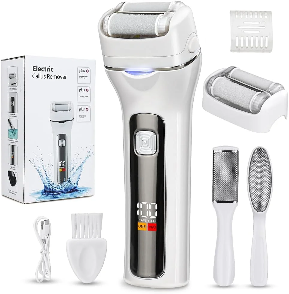 سوهان برقی پدیکور دو غلتکی با 1 غلتک جایگزین و 2 ابزار جانبی، از بین برنده پینه پا، سوهان الکترونیکی مراقبت از پا با نمایشگر LED و چراغ، دستگاه مراقبت از پا 2 سرعته، ست پدیکور سوهان برقی پدیکور دو غلتکی با 1 غلتک جایگزین و 2 ابزار جانبی، از بین برنده پینه پا، سوهان الکترونیکی مراقبت از پا با نمایشگر LED و چراغ، دستگاه مراقبت از پا 2 سرعته، ست پدیکور