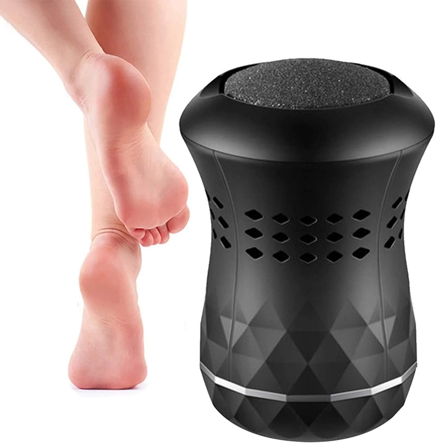 سوهان پا و از بین برنده پینه با مکش داخلی، اسکرابر برقی پا از بین برنده پوست مرده، ابزار پدیکور سنگ پا برای پاشنه های ترک خورده و پوست سخت، A (C) سوهان پا و از بین برنده پینه با مکش داخلی، اسکرابر برقی پا از بین برنده پوست مرده، ابزار پدیکور سنگ پا برای پاشنه های ترک خورده و پوست سخت، A (C)