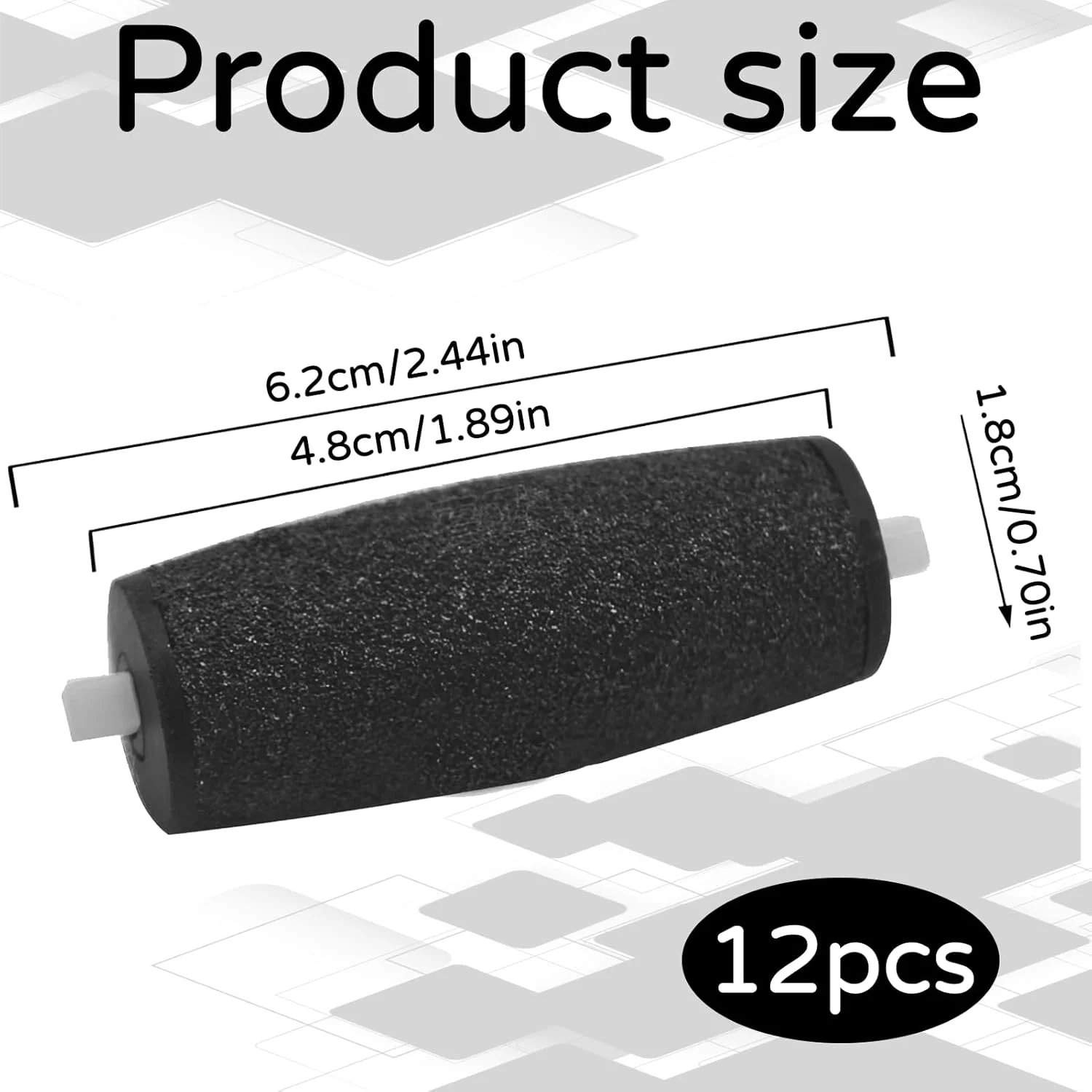 بسته 12 عددی غلطک یدکی از بین برنده پینه شول، بسته پرکننده برای سرهای غلطکی سوهان برقی پا، سازگار با Scholl Velvet Smooth، برای از بین بردن پینه بسته 12 عددی غلطک یدکی از بین برنده پینه شول، بسته پرکننده برای سرهای غلطکی سوهان برقی پا، سازگار با Scholl Velvet Smooth، برای از بین بردن پینه