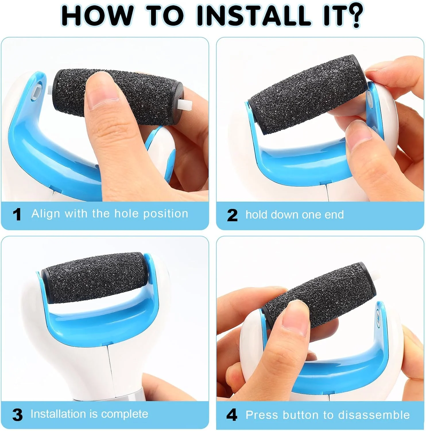 ۱۲ عدد غلتک یدکی زبر برای پا، سری غلتکی یدکی بسیار زبر، سری غلتکی یدکی سازگار با ابزار برقی از بین برنده پینه پا ۱۲ عدد غلتک یدکی زبر برای پا، سری غلتکی یدکی بسیار زبر، سری غلتکی یدکی سازگار با ابزار برقی از بین برنده پینه پا