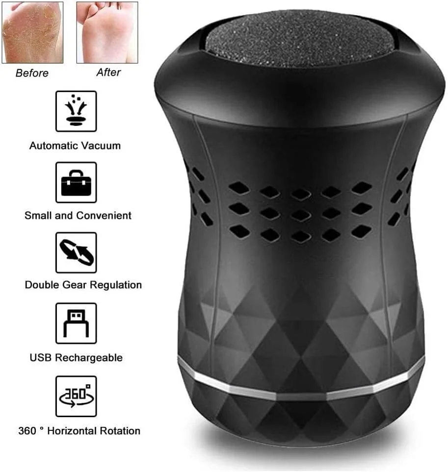 سوهان پا و از بین برنده پینه با مکش داخلی، اسکرابر برقی پا از بین برنده پوست مرده، ابزار پدیکور سنگ پا برای پاشنه های ترک خورده و پوست سخت، A (C) سوهان پا و از بین برنده پینه با مکش داخلی، اسکرابر برقی پا از بین برنده پوست مرده، ابزار پدیکور سنگ پا برای پاشنه های ترک خورده و پوست سخت، A (C)