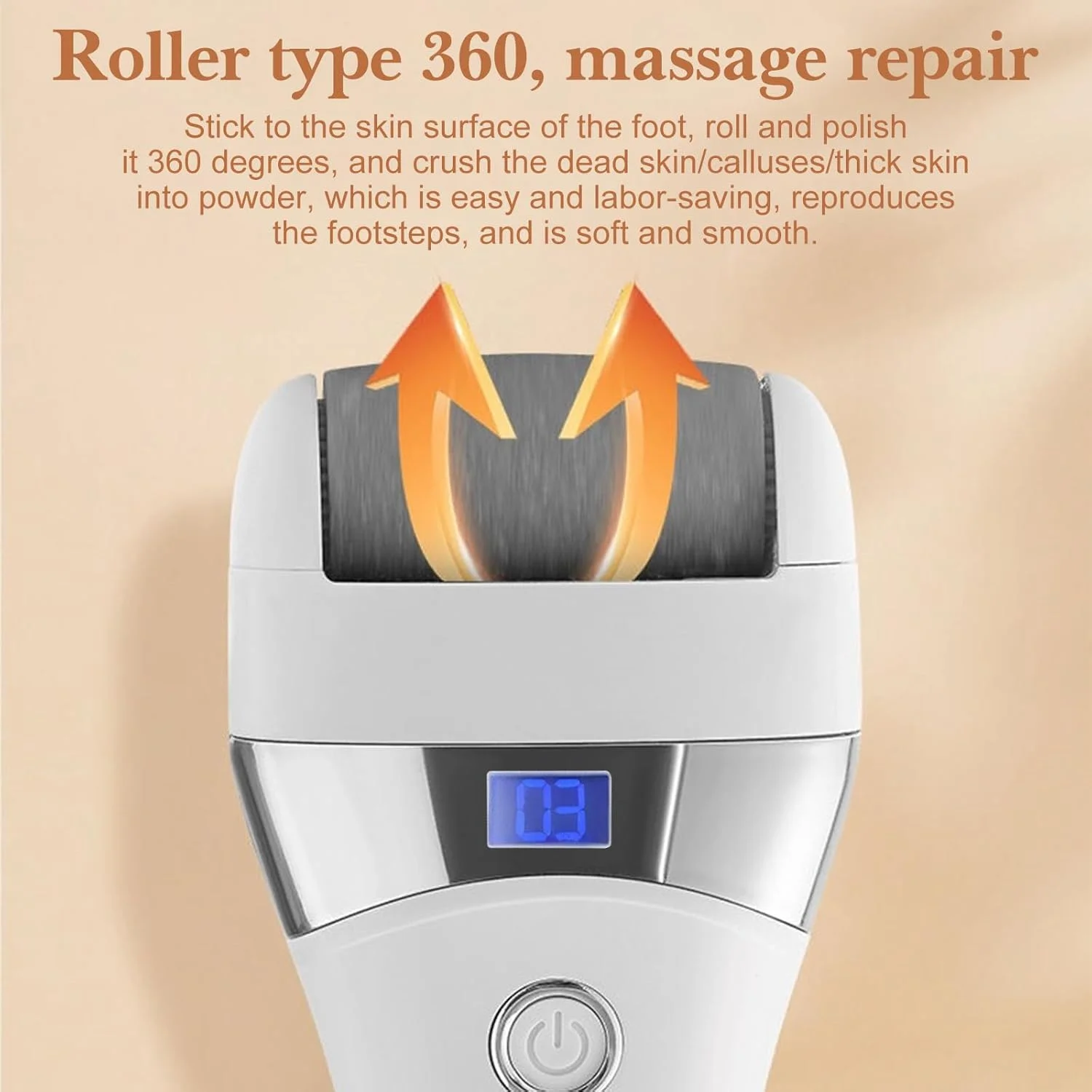 سوهان برقی پا از بین برنده پینه با 3 غلتک تعویضی، ابزار پدیکور قابل شارژ و ضد آب برای پوست خشک و مرده، پوست سخت و پاشنه های ترک خورده، لایه بردار حرفه ای مراقبت از پا برای زنان و مردان سوهان برقی پا از بین برنده پینه با 3 غلتک تعویضی، ابزار پدیکور قابل شارژ و ضد آب برای پوست خشک و مرده، پوست سخت و پاشنه های ترک خورده، لایه بردار حرفه ای مراقبت از پا برای زنان و مردان