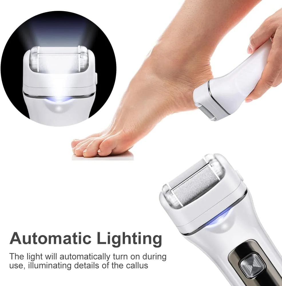 سوهان برقی پدیکور دو غلتکی با 1 غلتک جایگزین و 2 ابزار جانبی، از بین برنده پینه پا، سوهان الکترونیکی مراقبت از پا با نمایشگر LED و چراغ، دستگاه مراقبت از پا 2 سرعته، ست پدیکور سوهان برقی پدیکور دو غلتکی با 1 غلتک جایگزین و 2 ابزار جانبی، از بین برنده پینه پا، سوهان الکترونیکی مراقبت از پا با نمایشگر LED و چراغ، دستگاه مراقبت از پا 2 سرعته، ست پدیکور