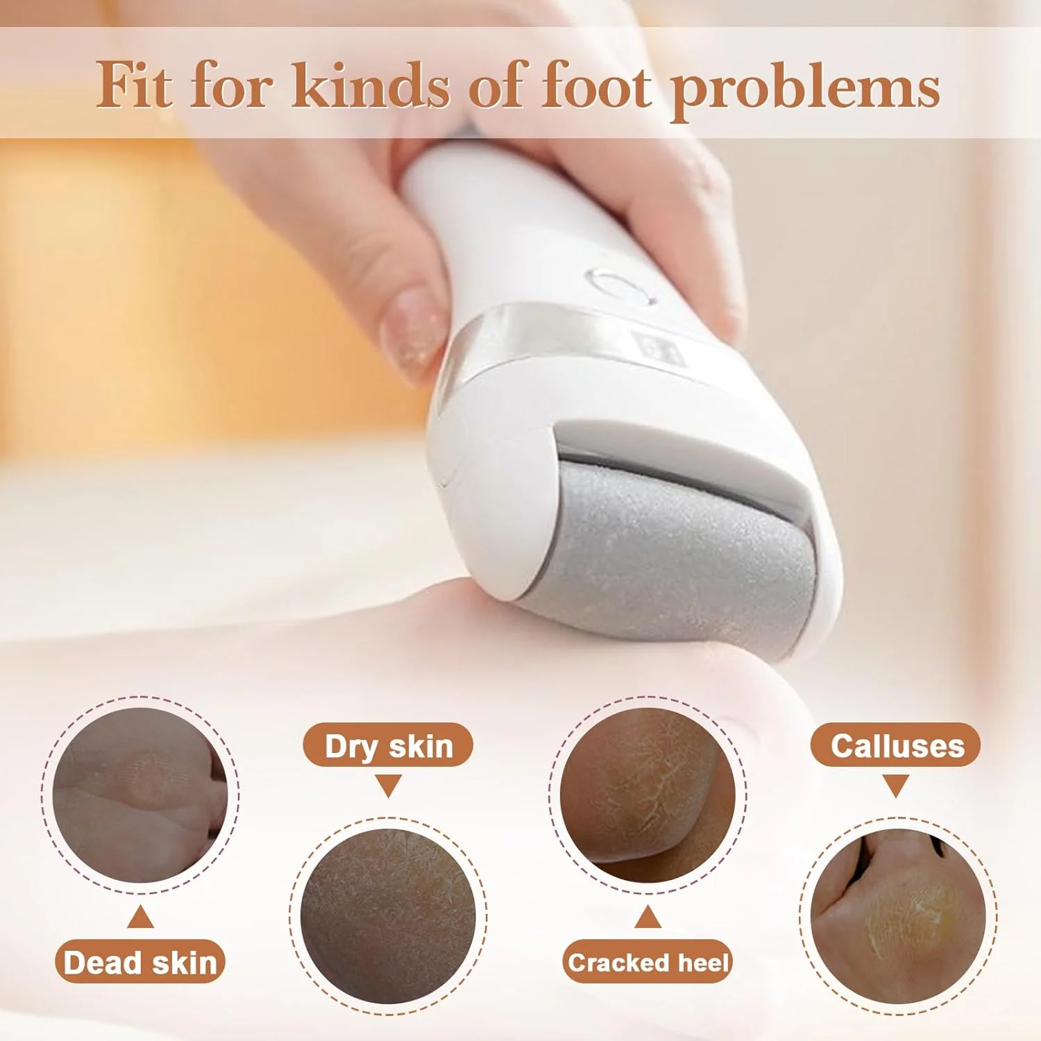 سوهان برقی پا از بین برنده پینه با 3 غلتک تعویضی، ابزار پدیکور قابل شارژ و ضد آب برای پوست خشک و مرده، پوست سخت و پاشنه های ترک خورده، لایه بردار حرفه ای مراقبت از پا برای زنان و مردان سوهان برقی پا از بین برنده پینه با 3 غلتک تعویضی، ابزار پدیکور قابل شارژ و ضد آب برای پوست خشک و مرده، پوست سخت و پاشنه های ترک خورده، لایه بردار حرفه ای مراقبت از پا برای زنان و مردان