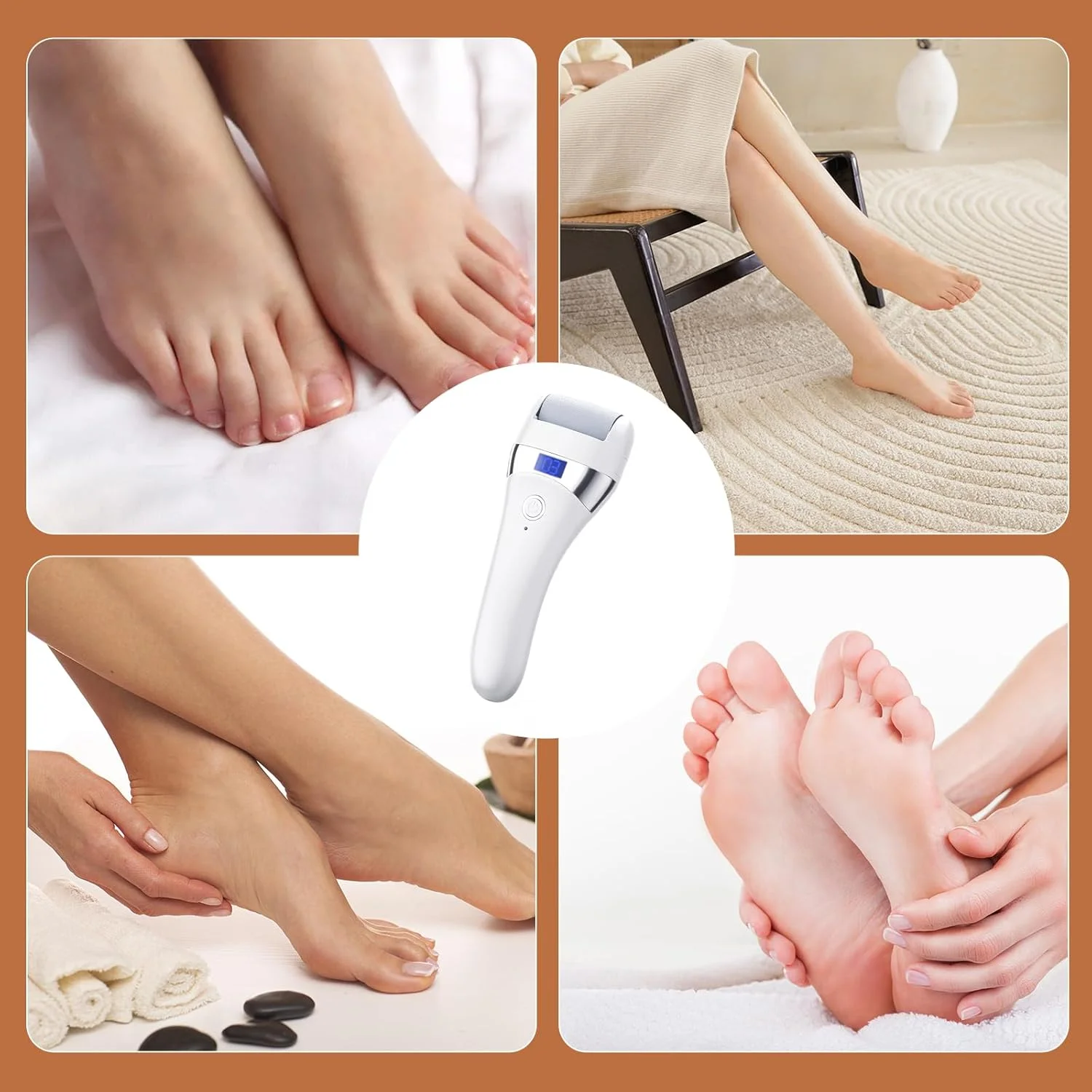 سوهان برقی پا از بین برنده پینه با 3 غلتک تعویضی، ابزار پدیکور قابل شارژ و ضد آب برای پوست خشک و مرده، پوست سخت و پاشنه های ترک خورده، لایه بردار حرفه ای مراقبت از پا برای زنان و مردان سوهان برقی پا از بین برنده پینه با 3 غلتک تعویضی، ابزار پدیکور قابل شارژ و ضد آب برای پوست خشک و مرده، پوست سخت و پاشنه های ترک خورده، لایه بردار حرفه ای مراقبت از پا برای زنان و مردان