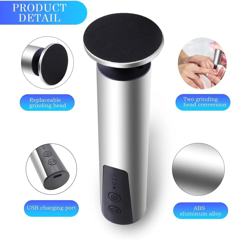 سوهان برقی شارژی پا، سنگ سمباده برقی بی سیم از بین برنده پینه پا به همراه سوهان ناخن 2 در 1، ترک خوردگی و پینه های خشک با دیسک سمباده ای، 6 سرعت قابل تنظیم سوهان برقی شارژی پا، سنگ سمباده برقی بی سیم از بین برنده پینه پا به همراه سوهان ناخن 2 در 1، ترک خوردگی و پینه های خشک با دیسک سمباده ای، 6 سرعت قابل تنظیم