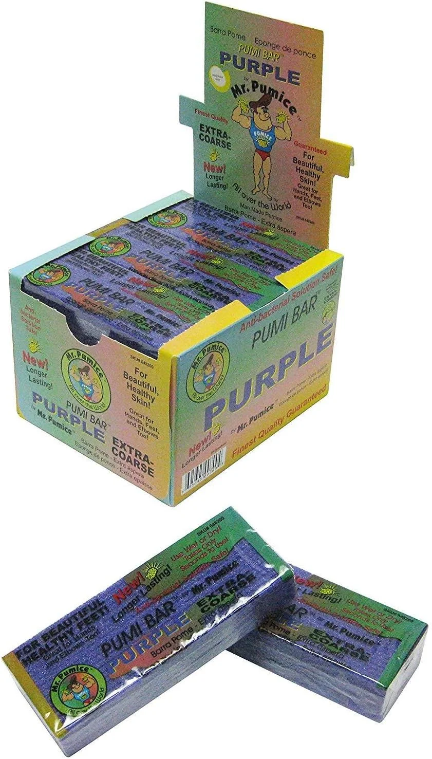 Mr. Pumice Purple Pumi Bar For Smooth Feet and Heels (12-Count Display Box) Mr. Pumice Purple Pumi Bar For Smooth Feet and Heels (12-Count Display Box)