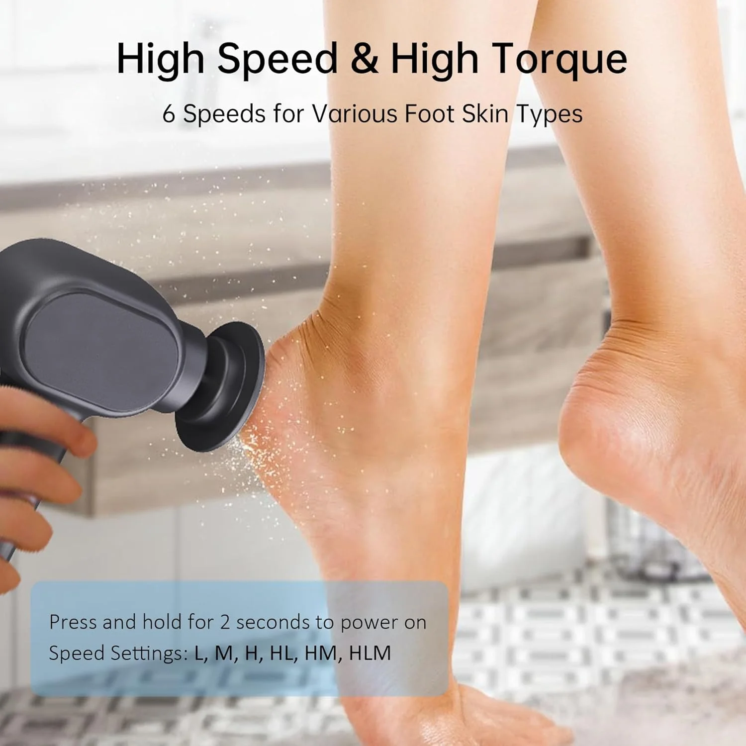 سوهان برقی شارژی پا - سمباده های قابل تعویض، سوهان حرفه ای پا با 6 سرعت قابل تنظیم، سوهان برقی بی سیم پا، ابزار پدیکور برای پوست مرده و پاشنه های ترک خورده سوهان برقی شارژی پا - سمباده های قابل تعویض، سوهان حرفه ای پا با 6 سرعت قابل تنظیم، سوهان برقی بی سیم پا، ابزار پدیکور برای پوست مرده و پاشنه های ترک خورده