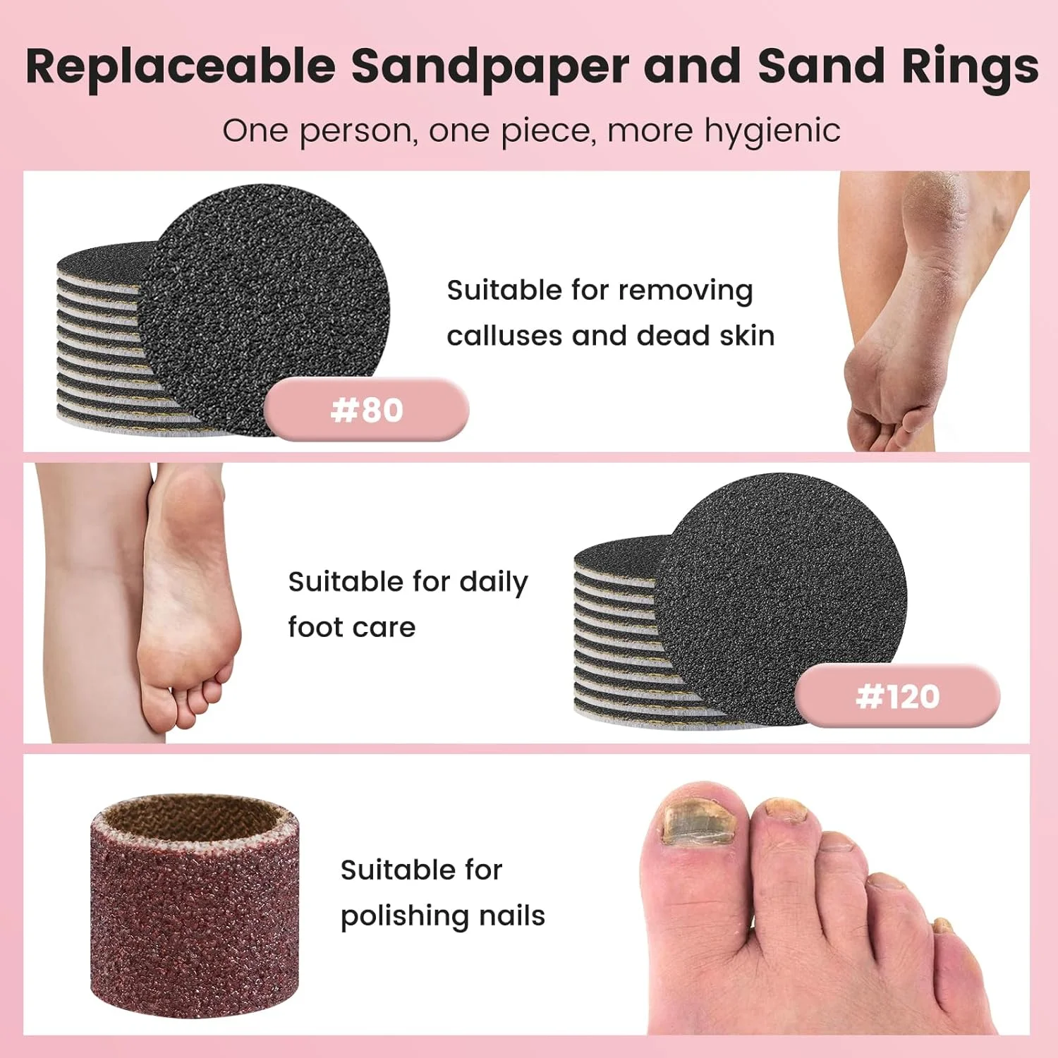 سوهان برقی پا 2 در 1، سوهان برقی حرفه ای پا با سرعت 2000 دور در دقیقه و 6 تنظیمات قابل تنظیم، سوهان پا قابل شارژ و دریل ناخن با 40 عدد دیسک سمباده (صورتی) سوهان برقی پا 2 در 1، سوهان برقی حرفه ای پا با سرعت 2000 دور در دقیقه و 6 تنظیمات قابل تنظیم، سوهان پا قابل شارژ و دریل ناخن با 40 عدد دیسک سمباده (صورتی)