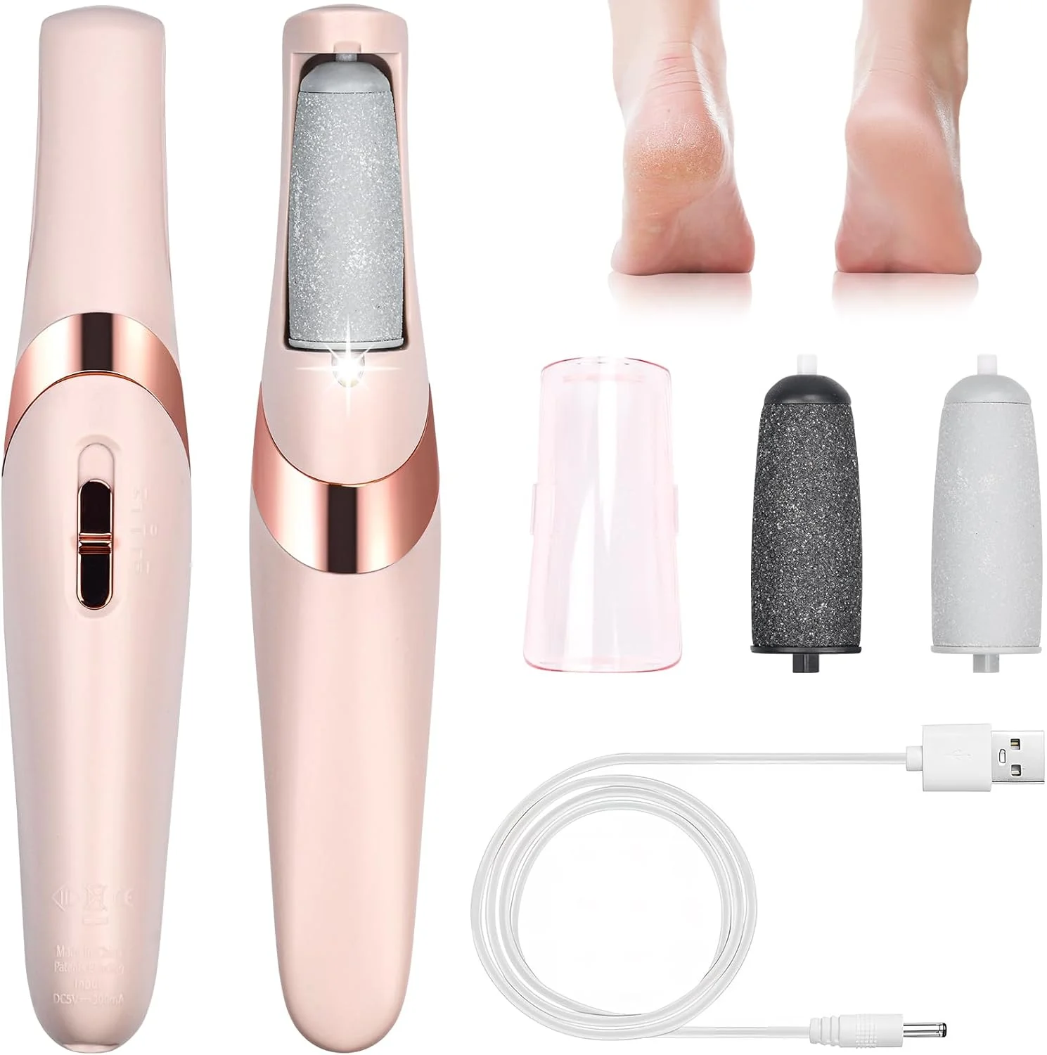 ست پدیکور برقی از بین برنده پینه پا، دستگاه برقی قابل شارژ برای از بین بردن پینه برای پاشنه های ترک خورده، پوست مرده، سفت و ترک خورده ست پدیکور برقی از بین برنده پینه پا، دستگاه برقی قابل شارژ برای از بین بردن پینه برای پاشنه های ترک خورده، پوست مرده، سفت و ترک خورده