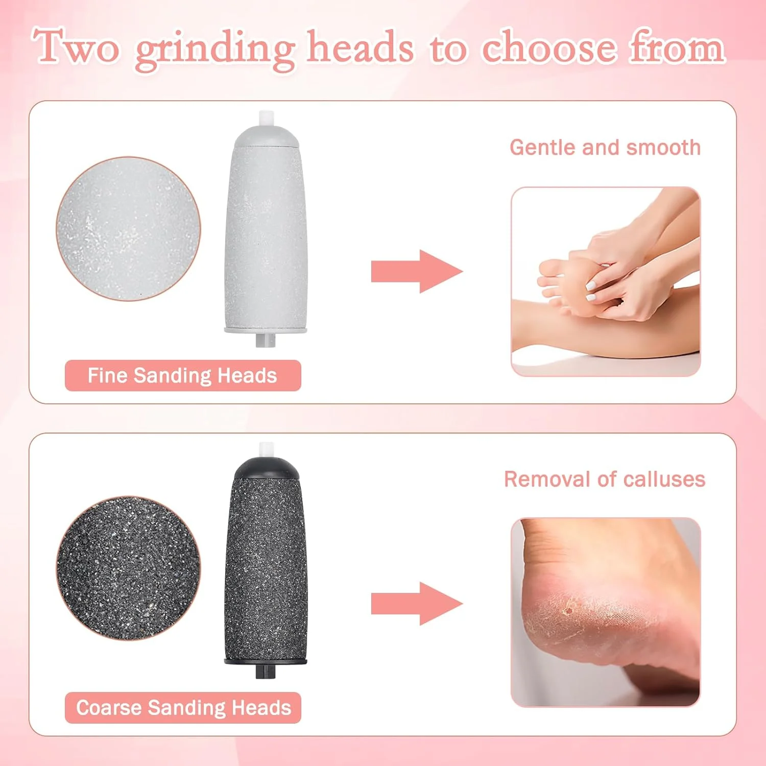 ست پدیکور برقی از بین برنده پینه پا، دستگاه برقی قابل شارژ برای از بین بردن پینه برای پاشنه های ترک خورده، پوست مرده، سفت و ترک خورده