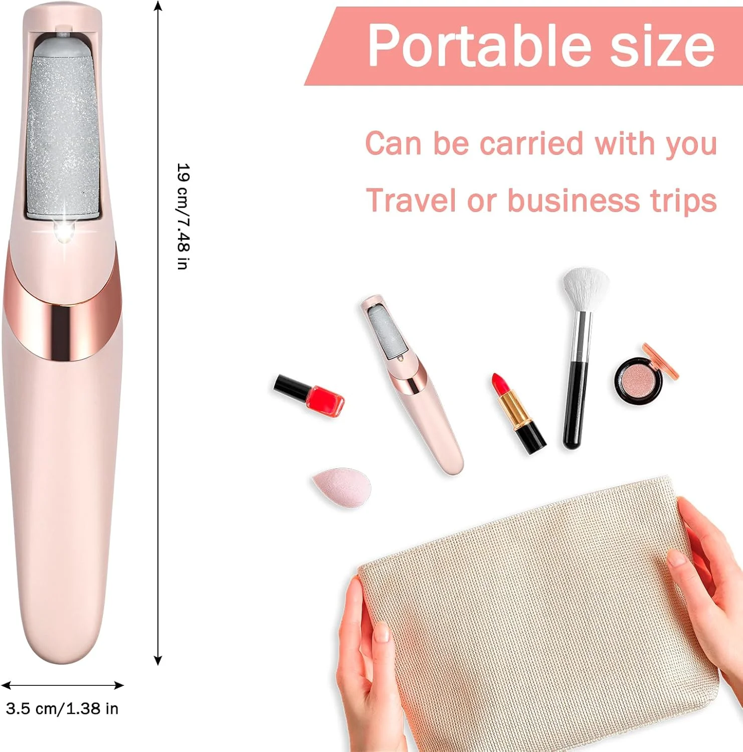 ست پدیکور برقی از بین برنده پینه پا، دستگاه برقی قابل شارژ برای از بین بردن پینه برای پاشنه های ترک خورده، پوست مرده، سفت و ترک خورده