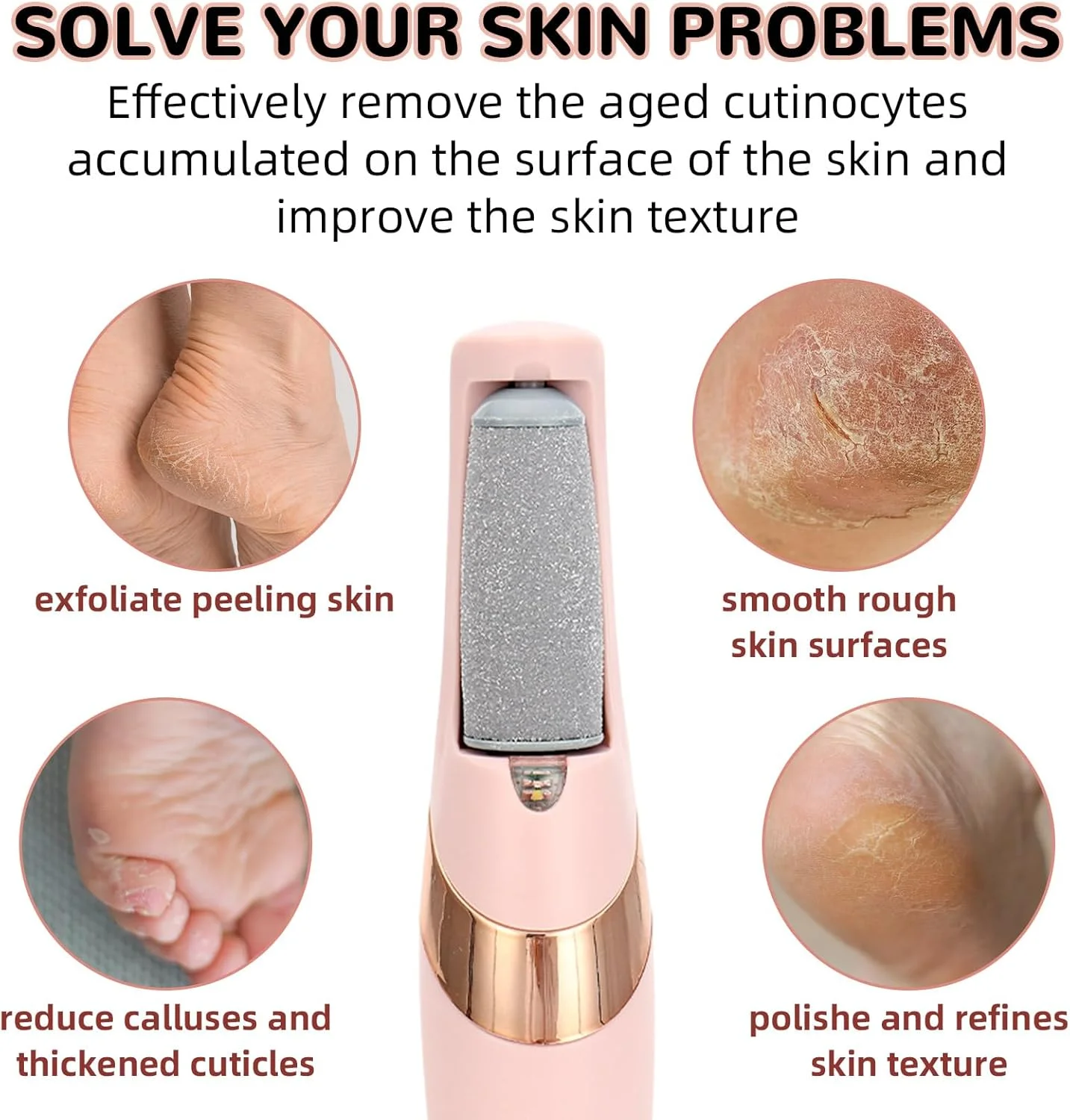 10 Pack Pedicures Replacement Heads,Electric Foot Callus Remover Roller Refills,Replacement Roller Refill Heads (Pedicure Tool Not Included) (Black Gray-B)