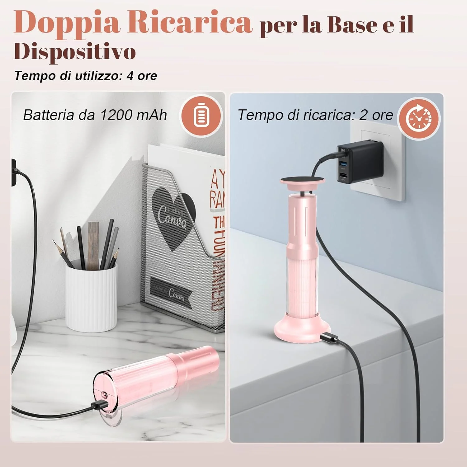 سوهان برقی پینه Robofun 2025 با نمایشگر LED، ست حرفه ای 2 در 1 شامل سوهان پا و پولیش ناخن، 6 سرعت، ست مراقبت از پا برای پوست های مرده و سخت - صورتی