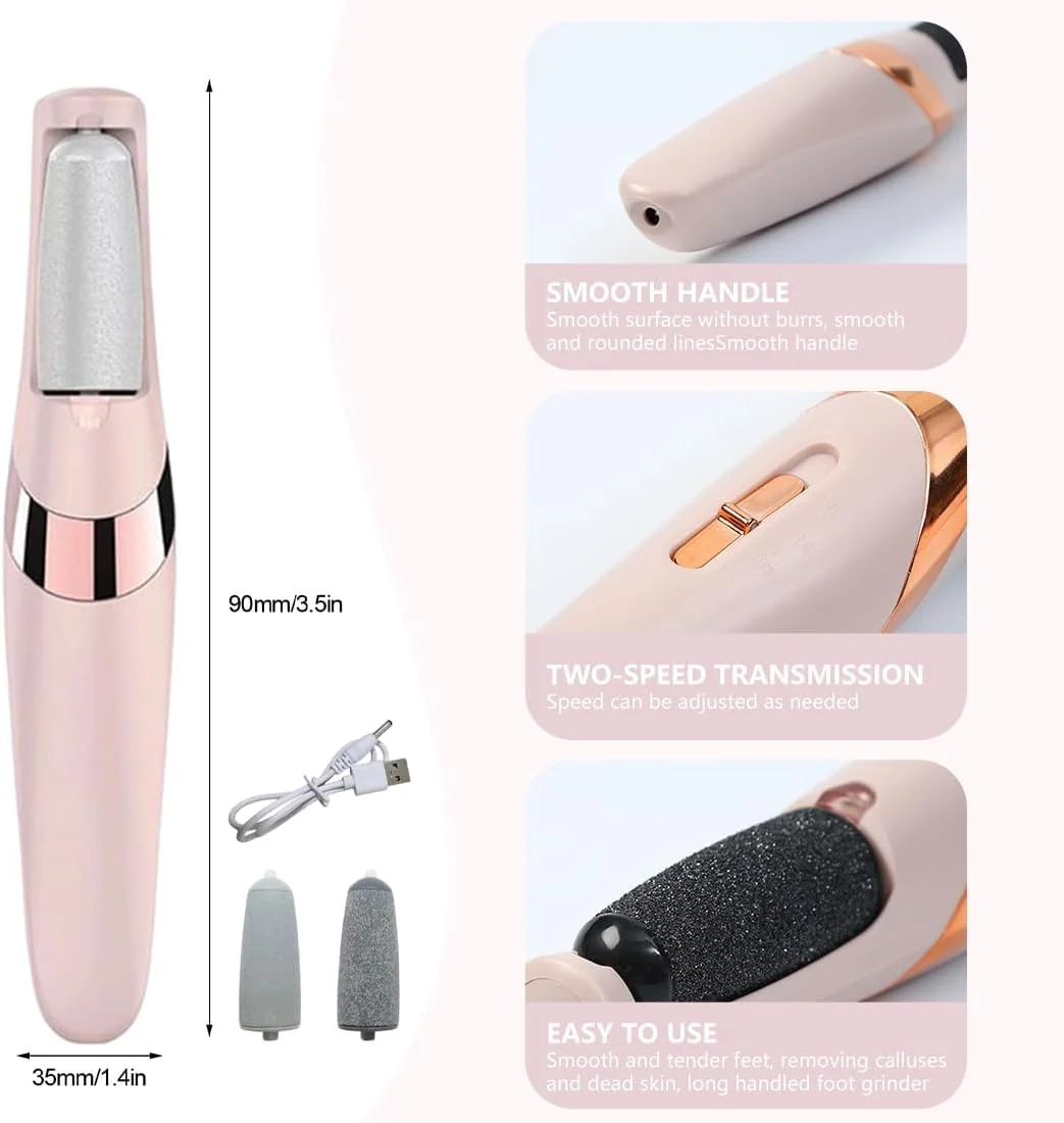سوهان برقی پدیکور Tomdesk، ست پدیکور، مراقبت برقی پا، سوهان شارژی پا، ابزار پدیکور برای مراقبت از پوست های خشک و ترک خورده