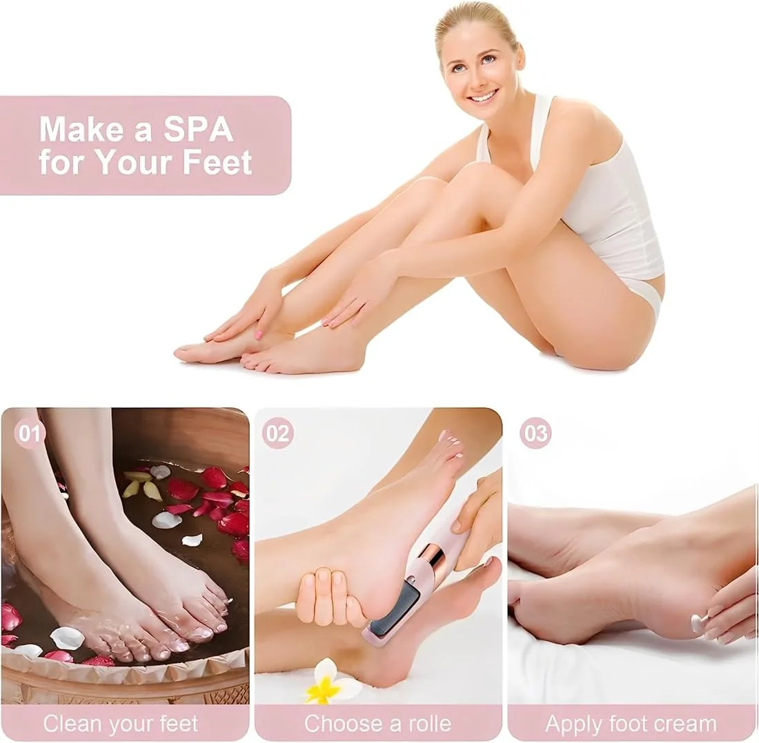 سوهان برقی پدیکور Tomdesk، ست پدیکور، مراقبت برقی پا، سوهان شارژی پا، ابزار پدیکور برای مراقبت از پوست های خشک و ترک خورده